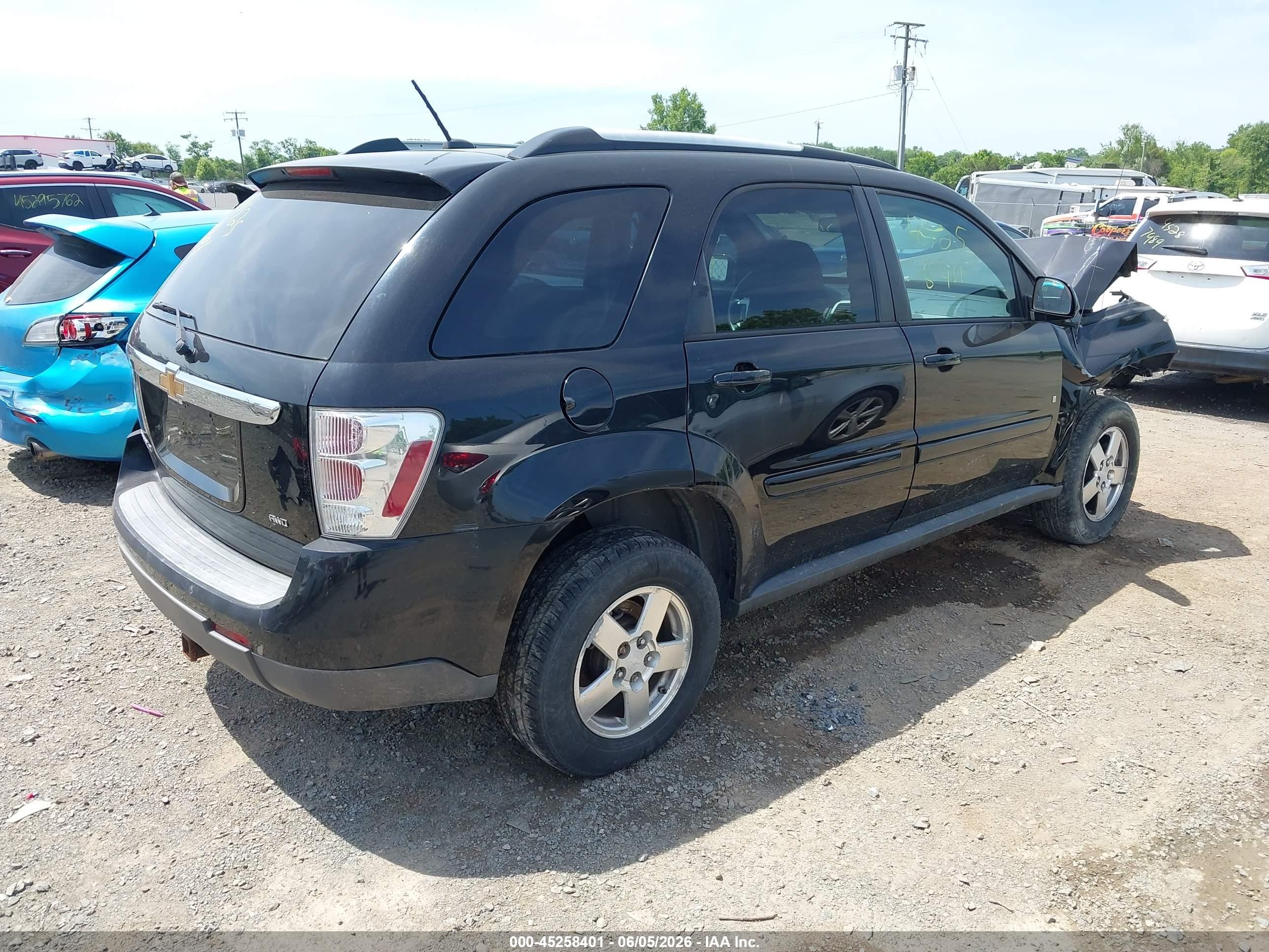 2008 Chevrolet Equinox Lt Черный vin: 2CNDL43F586025720