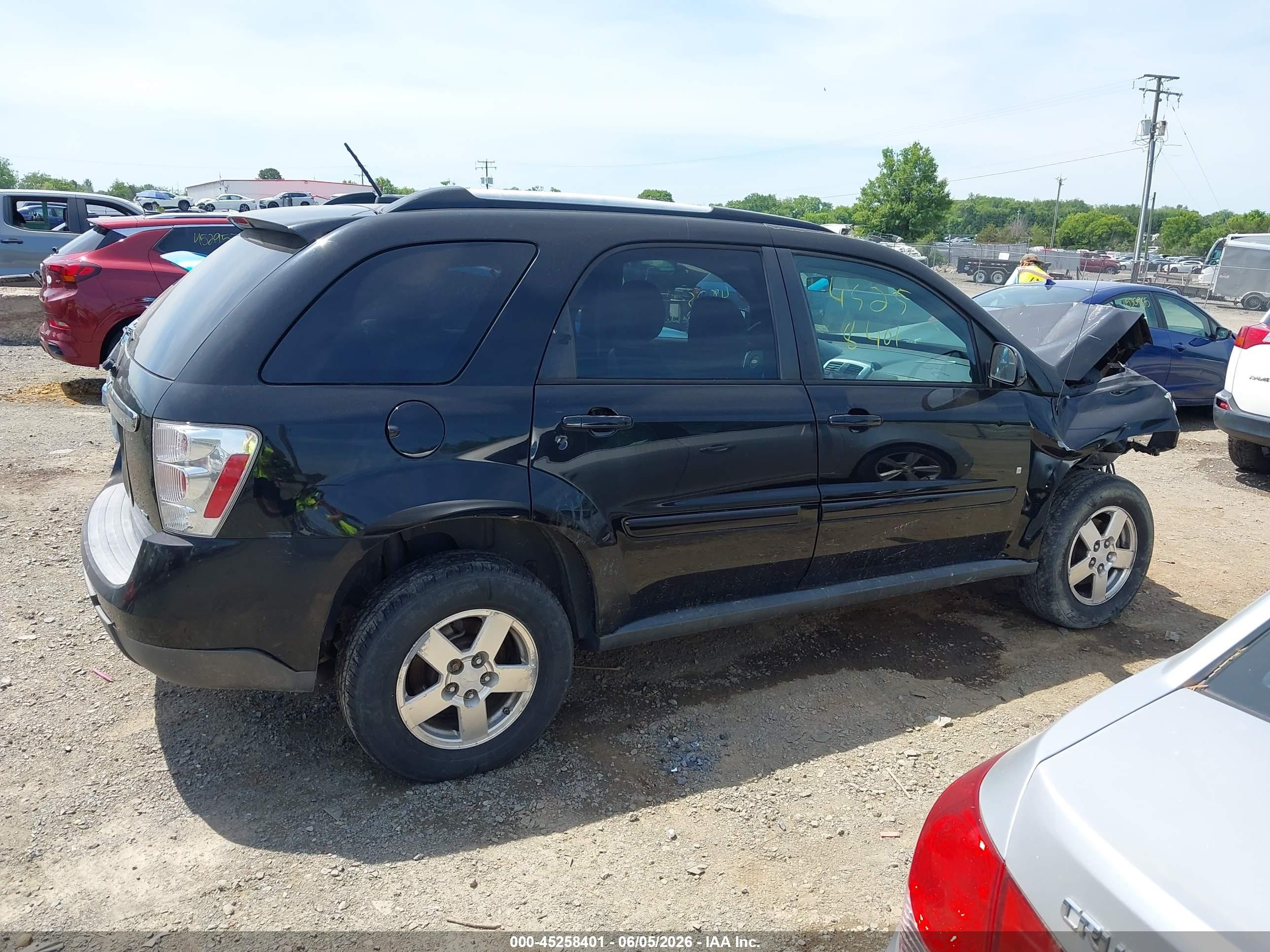 2008 Chevrolet Equinox Lt Черный vin: 2CNDL43F586025720