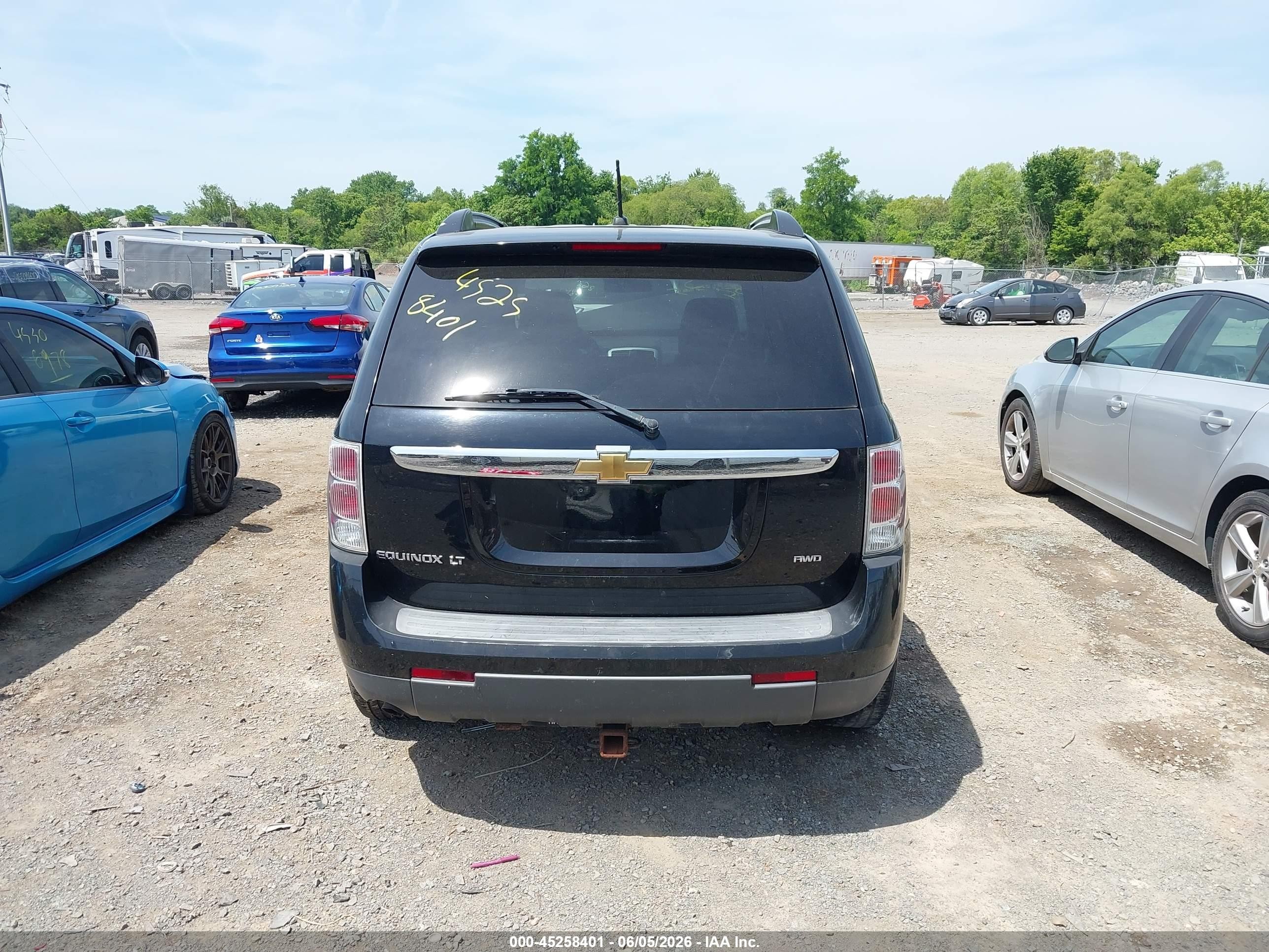 2008 Chevrolet Equinox Lt Черный vin: 2CNDL43F586025720