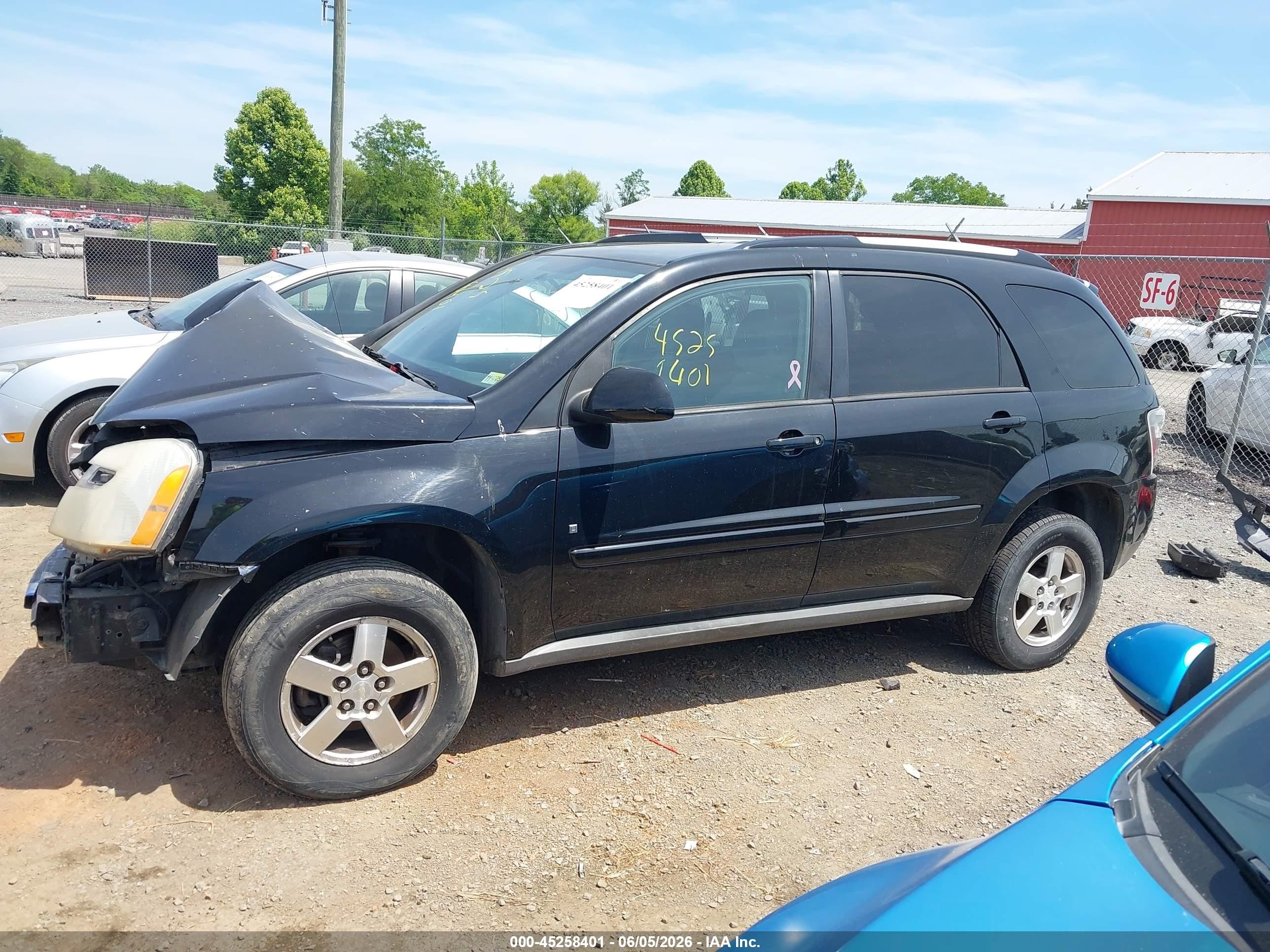 2008 Chevrolet Equinox Lt Черный vin: 2CNDL43F586025720