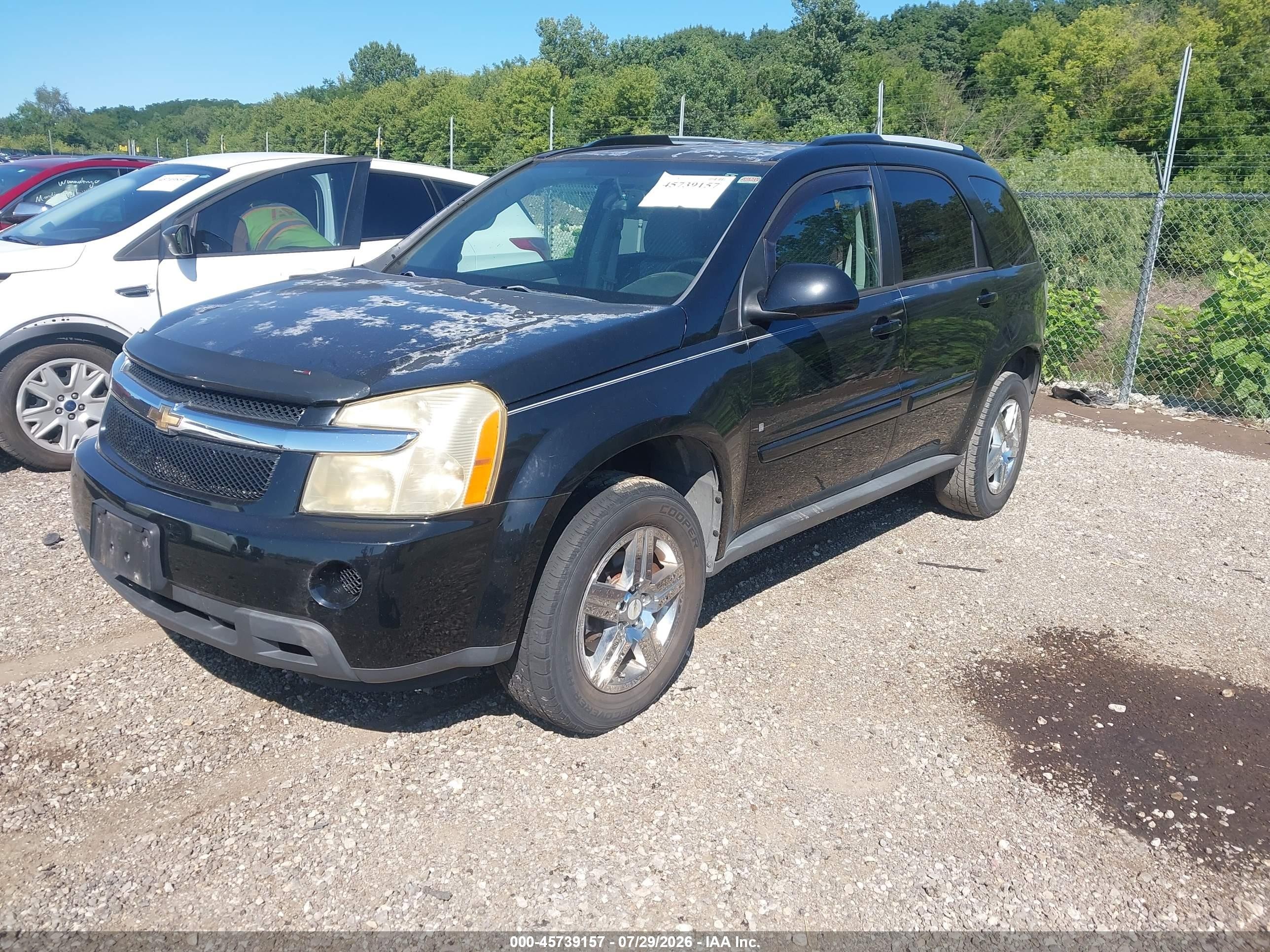 2008 Chevrolet Equinox Lt Black vin: 2CNDL43FX86069079