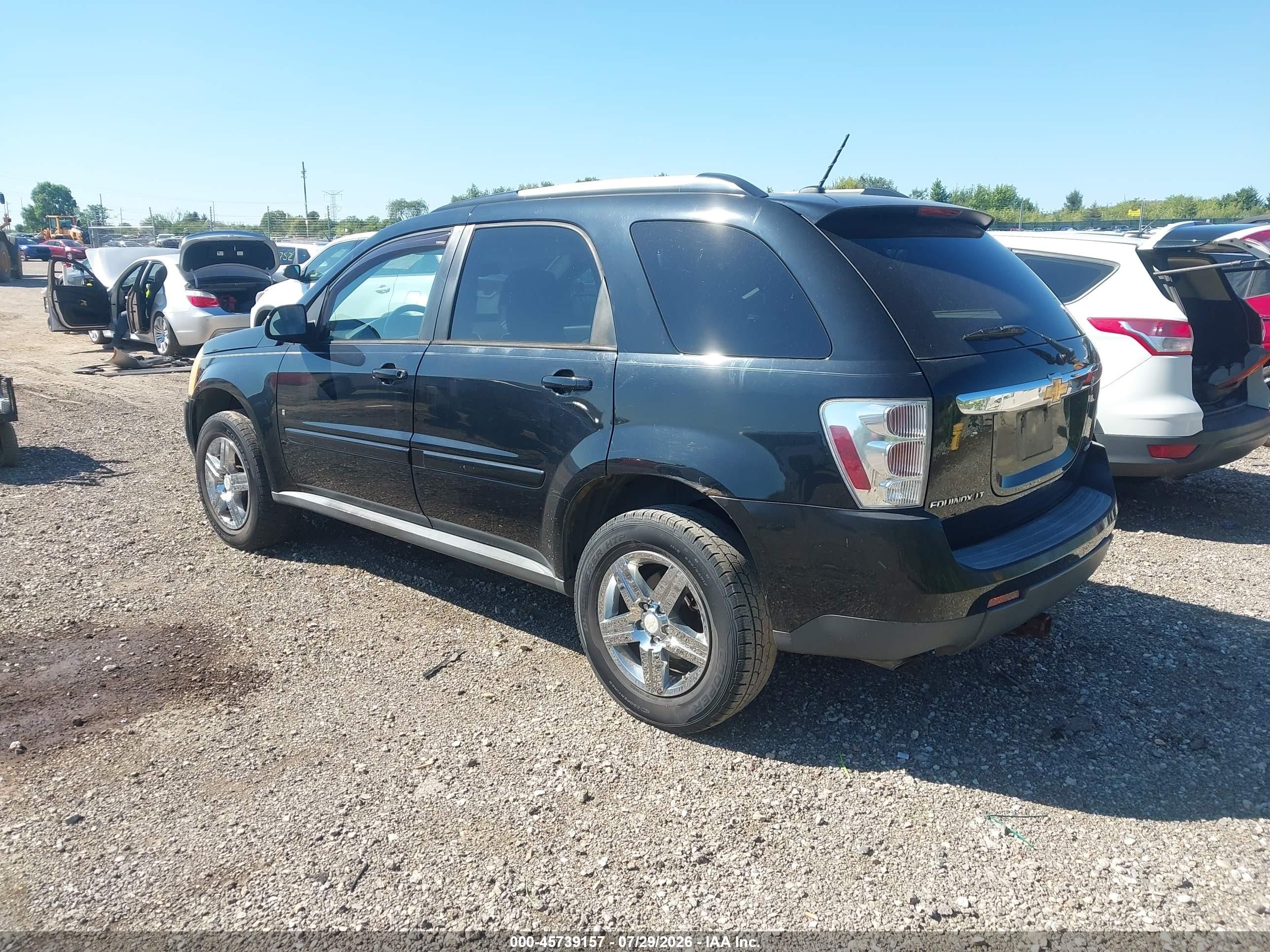 2008 Chevrolet Equinox Lt Black vin: 2CNDL43FX86069079