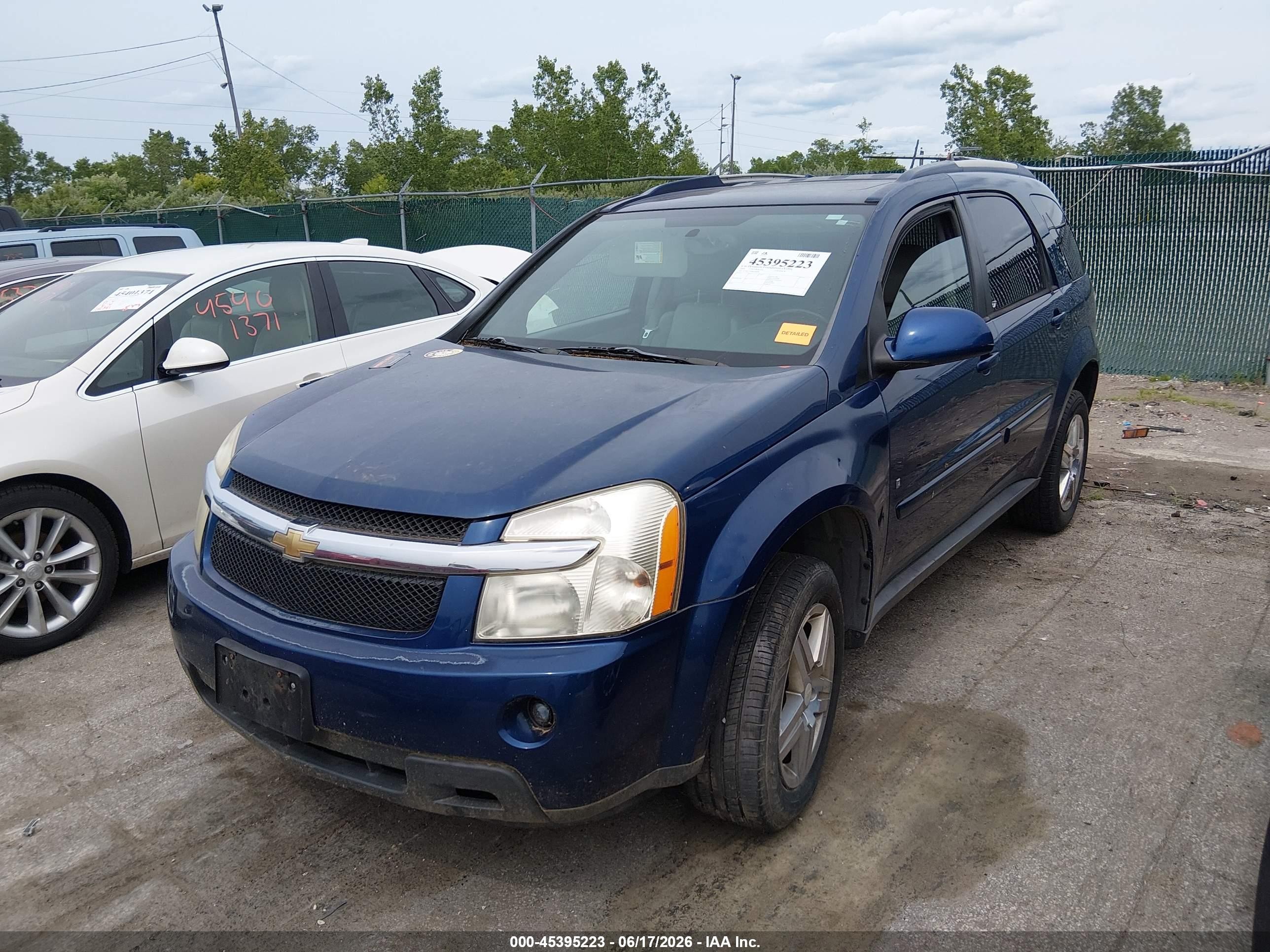 2009 Chevrolet Equinox Lt Blue vin: 2CNDL53F096208496