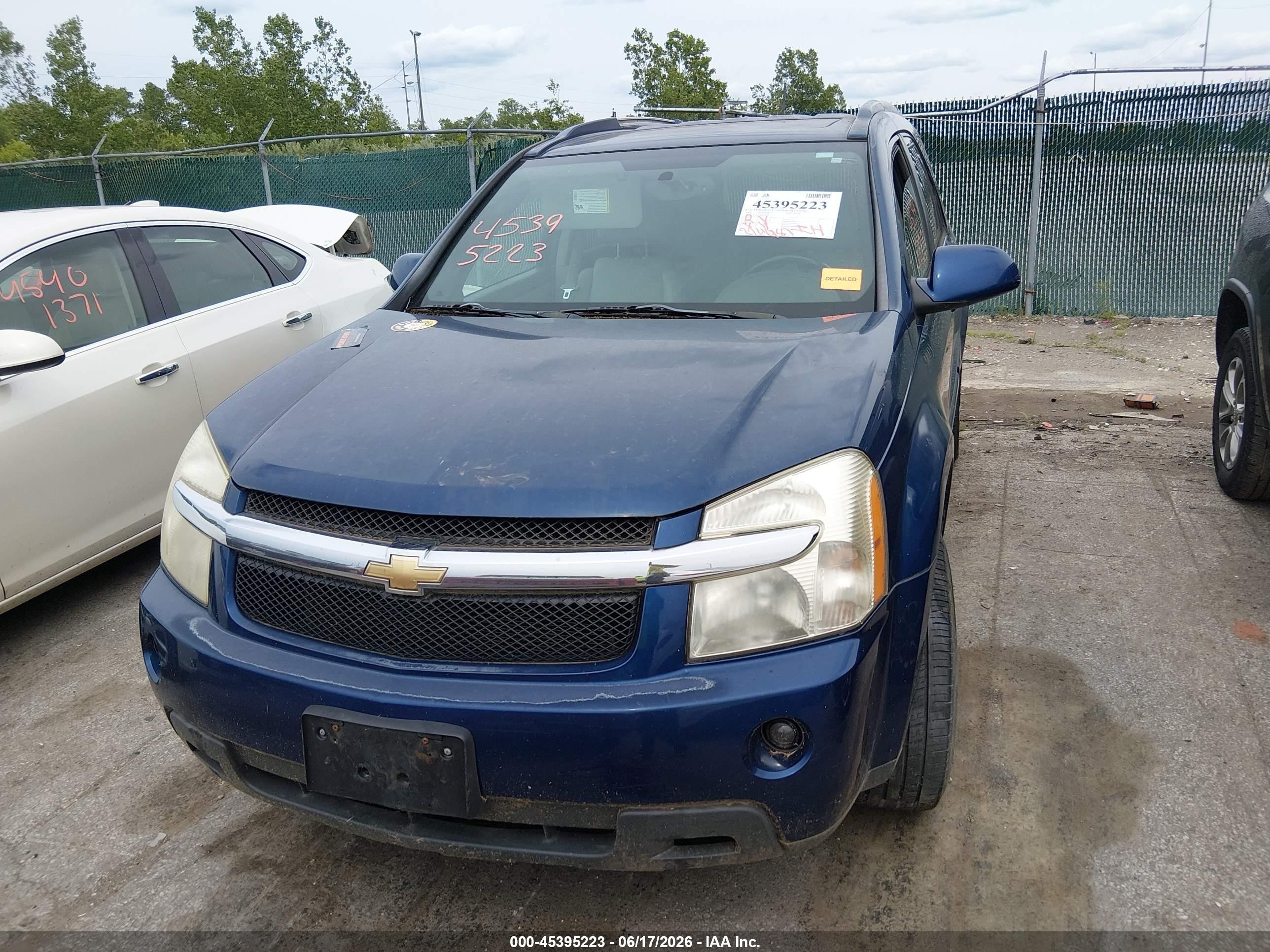 2009 Chevrolet Equinox Lt Blue vin: 2CNDL53F096208496