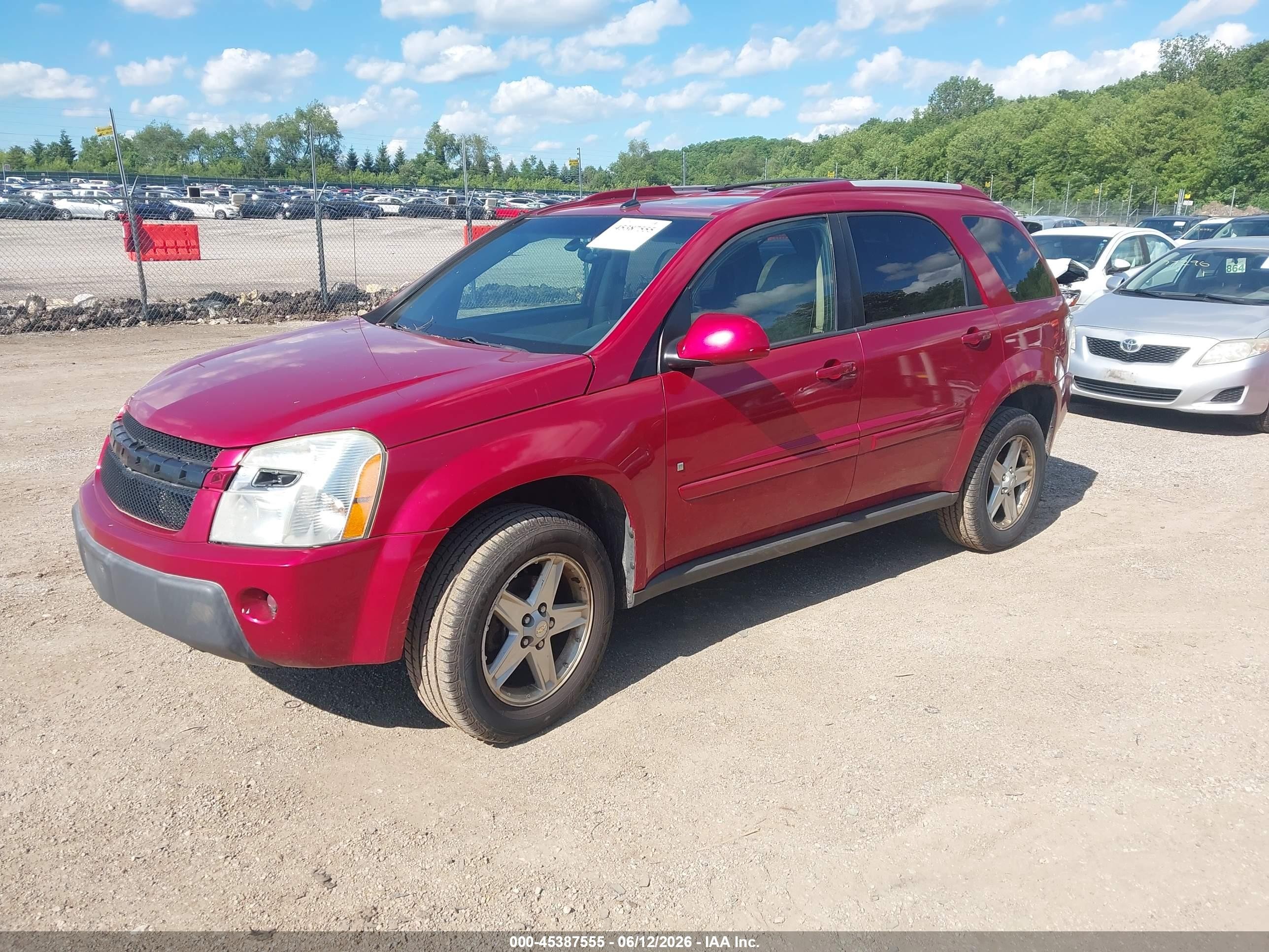 2006 Chevrolet Equinox Lt Red vin: 2CNDL63F066088166