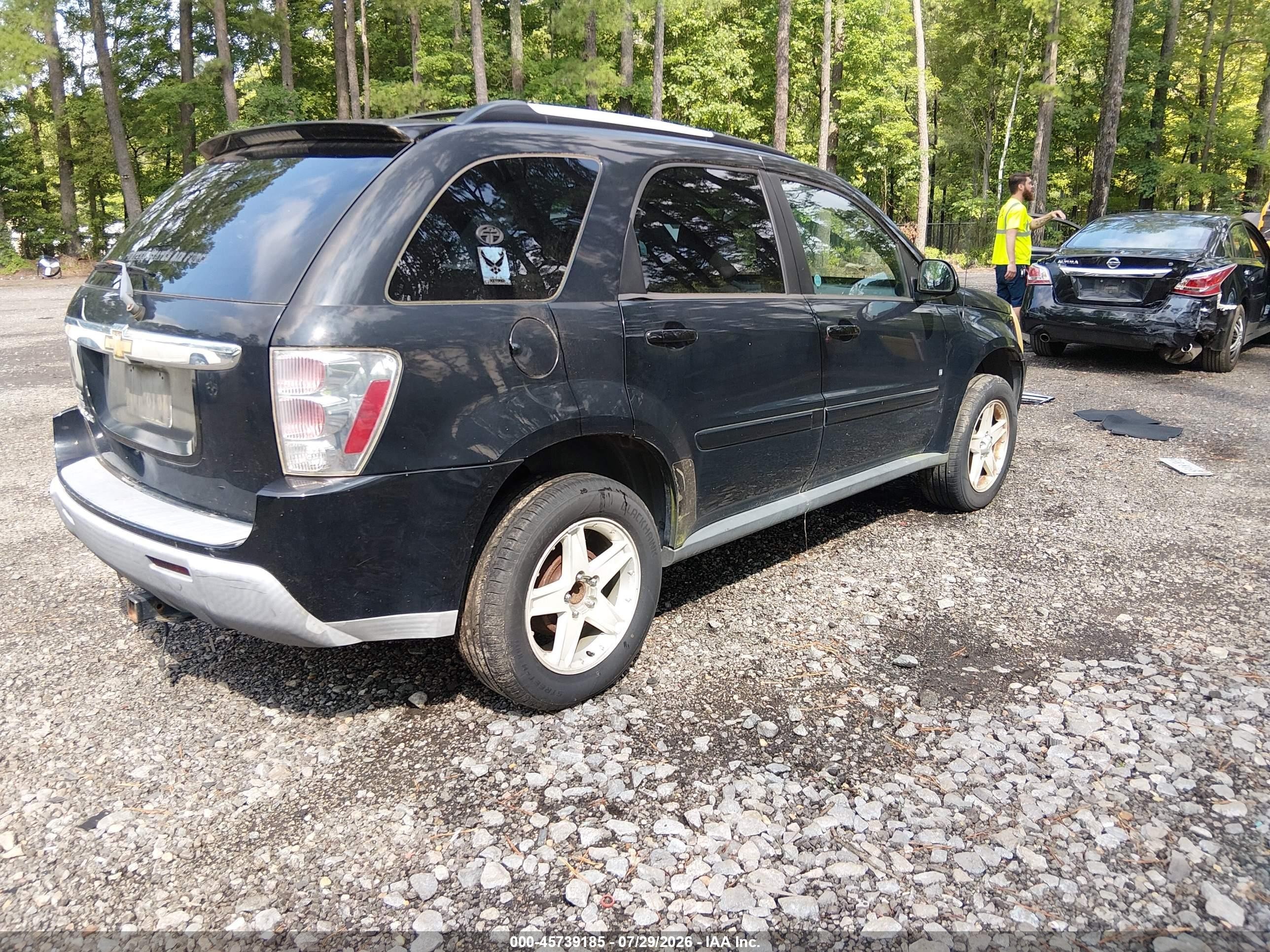2006 Chevrolet Equinox Lt Black vin: 2CNDL63F066123398