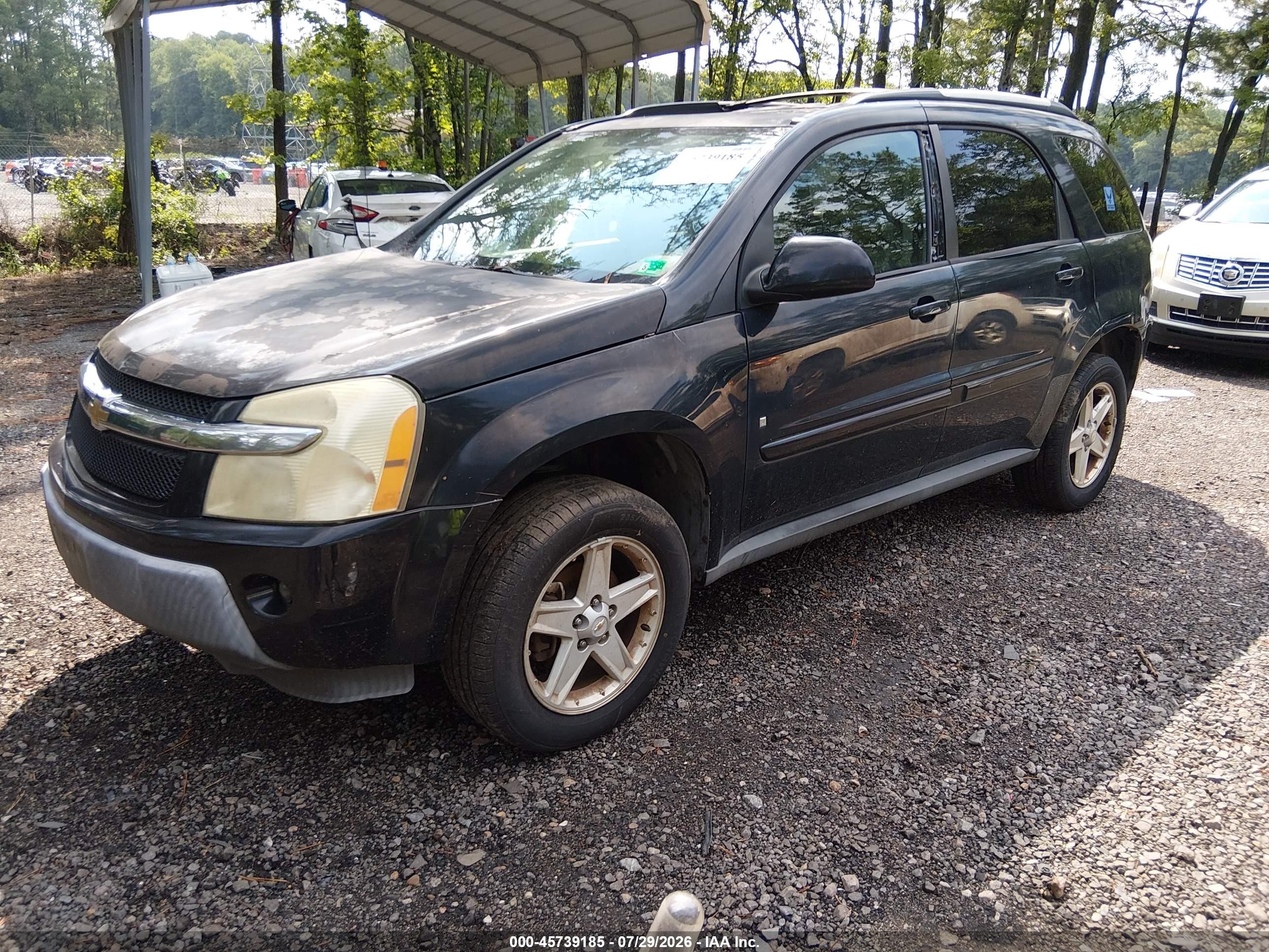 2006 Chevrolet Equinox Lt Black vin: 2CNDL63F066123398
