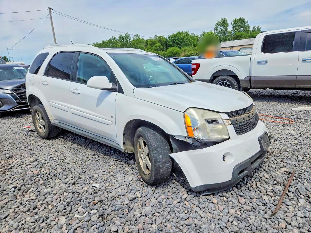 2007 Chevrolet Equinox Lt White vin: 2CNDL63F076250525