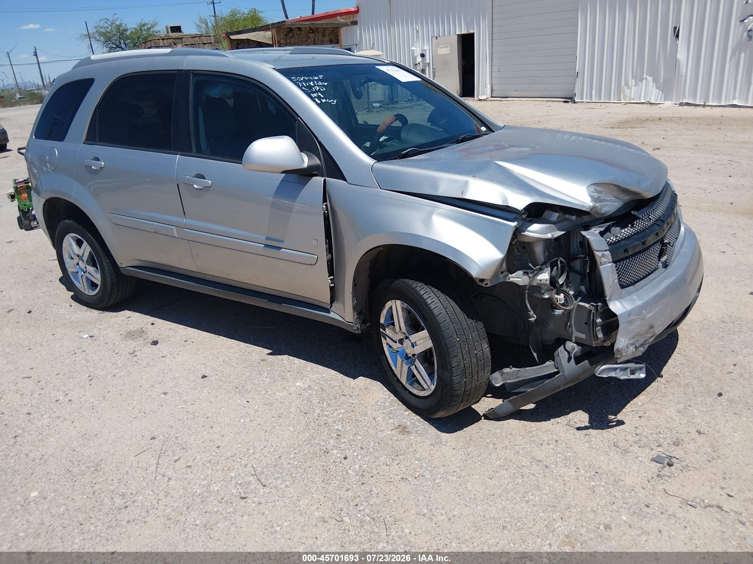 2007 Chevrolet Equinox Lt Silver vin: 2CNDL63F176122357