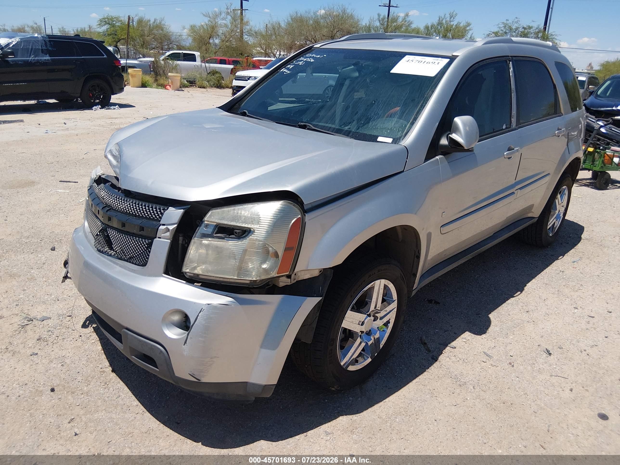 2007 Chevrolet Equinox Lt Silver vin: 2CNDL63F176122357