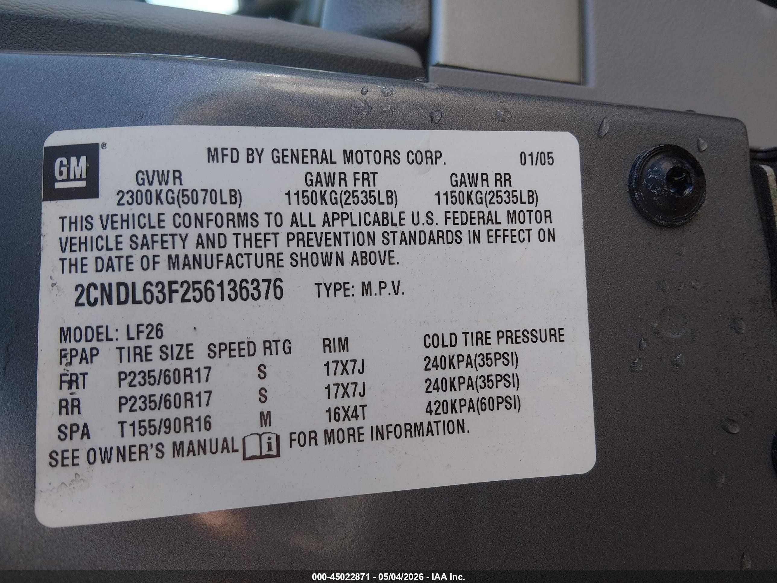 2005 Chevrolet Equinox Lt Silver vin: 2CNDL63F256136376