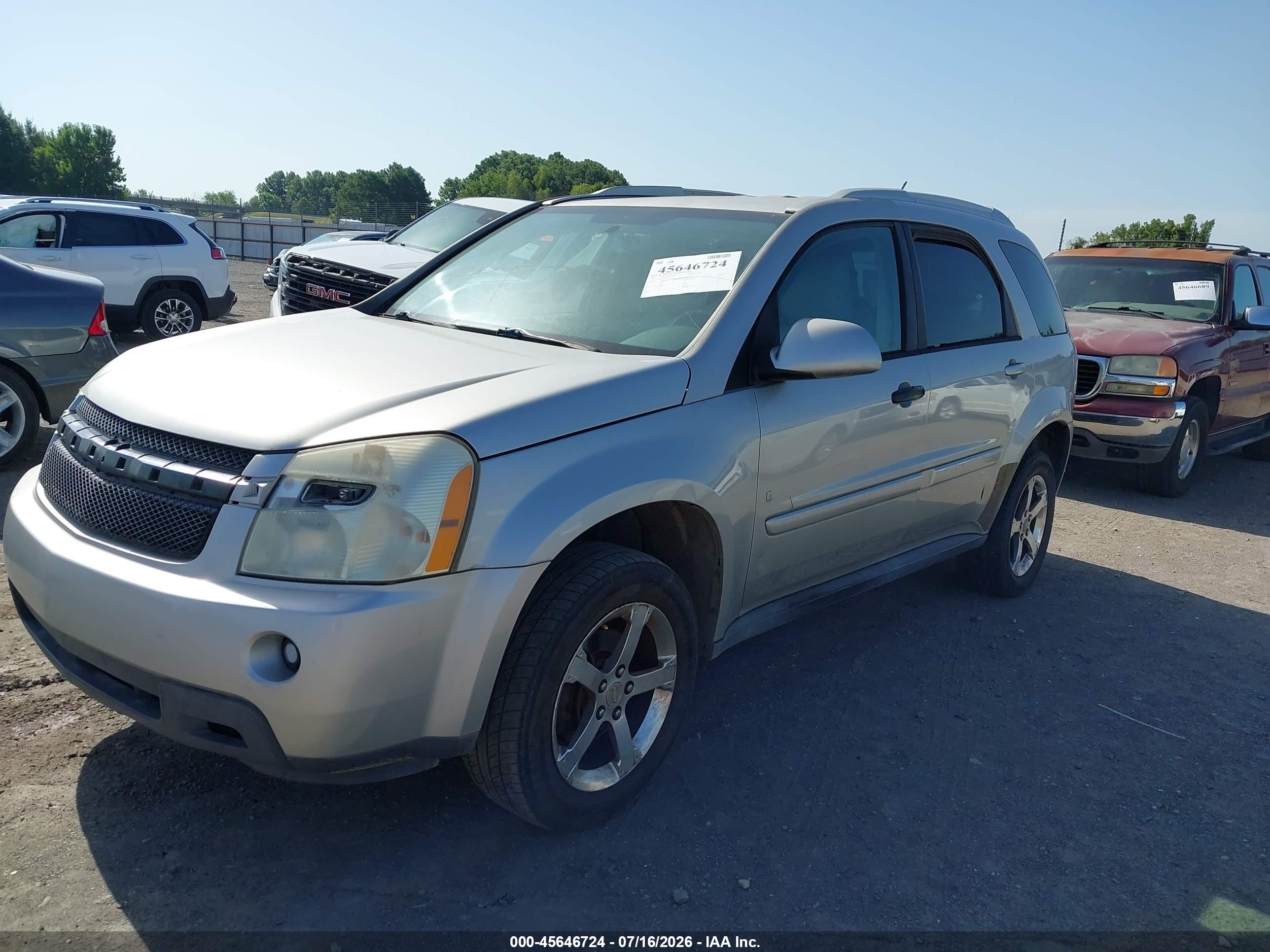 2007 Chevrolet Equinox Lt Silver vin: 2CNDL63F276051234