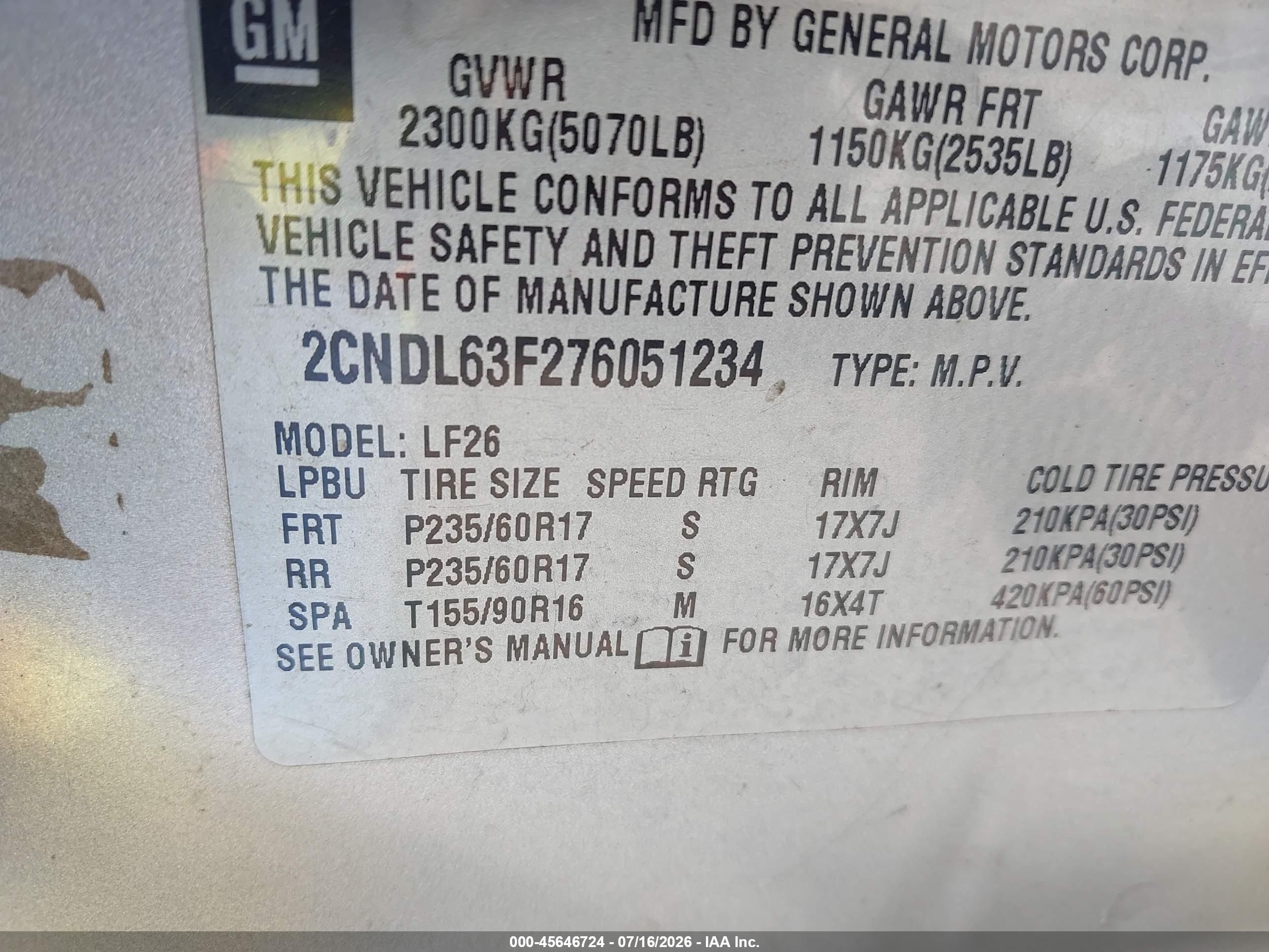 2007 Chevrolet Equinox Lt Silver vin: 2CNDL63F276051234
