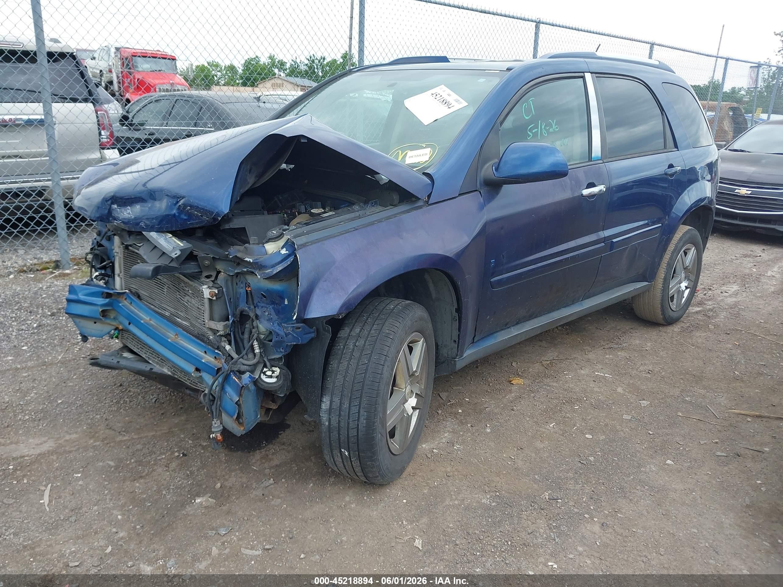 2008 Chevrolet Equinox Lt Blue vin: 2CNDL63F286055883