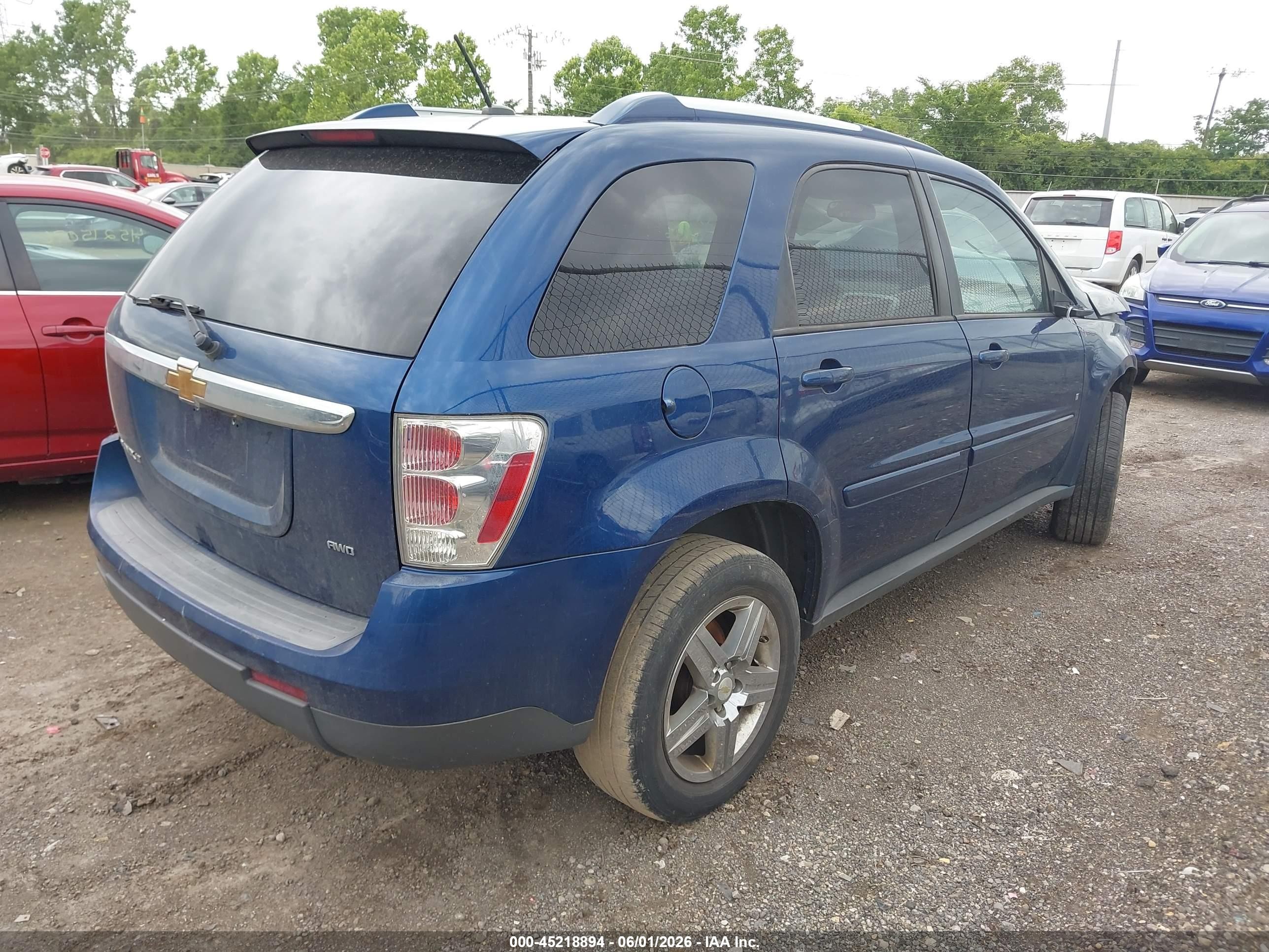 2008 Chevrolet Equinox Lt Blue vin: 2CNDL63F286055883
