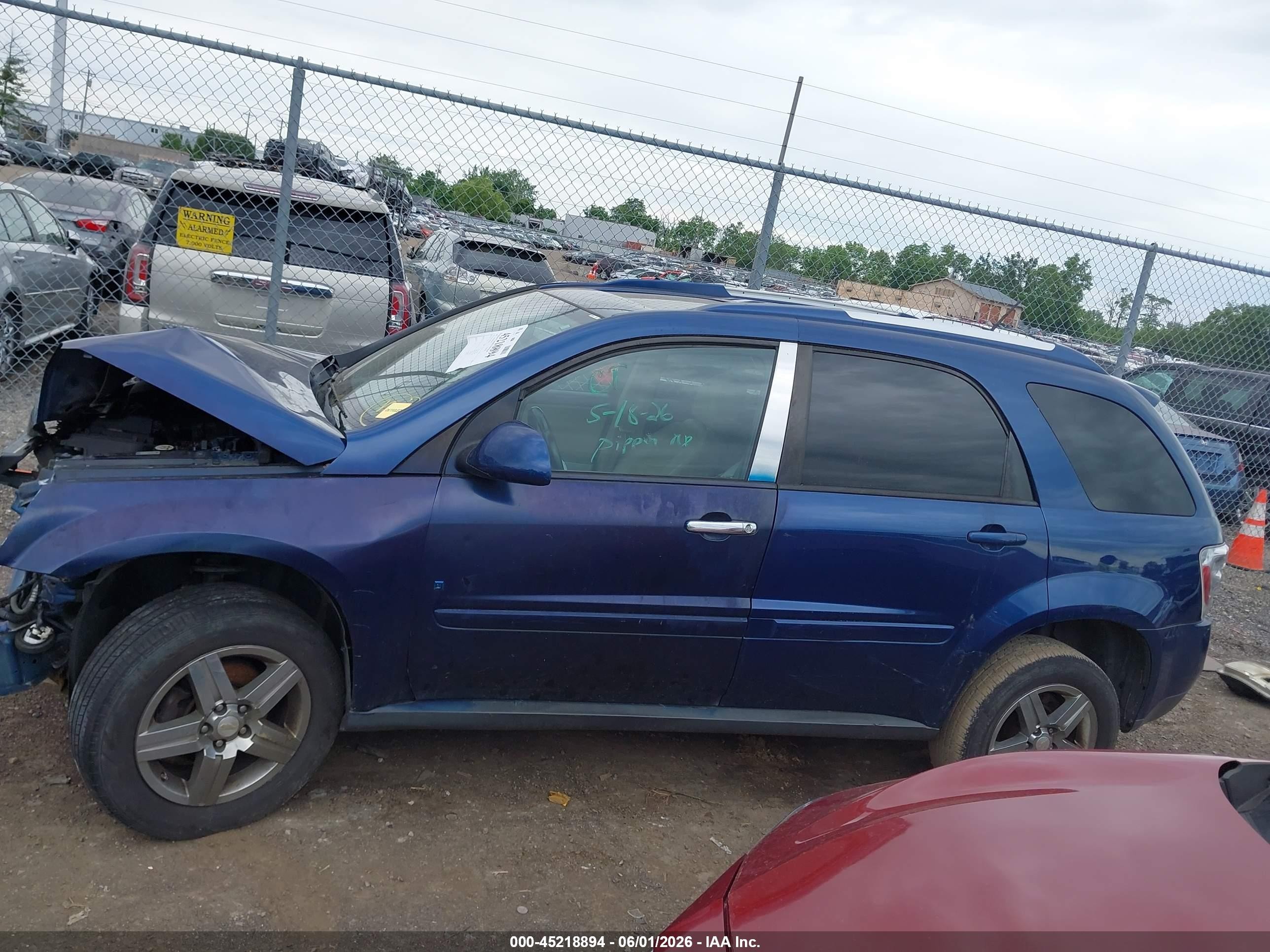 2008 Chevrolet Equinox Lt Blue vin: 2CNDL63F286055883