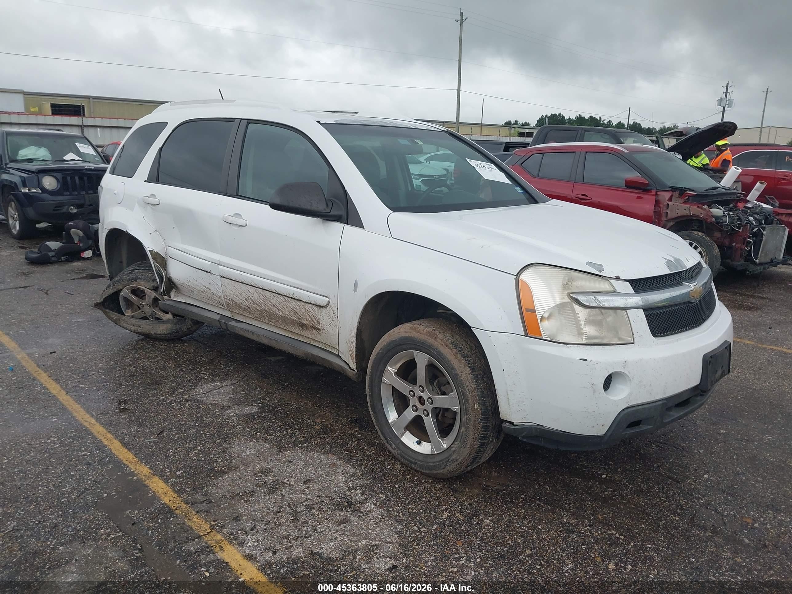 2007 Chevrolet Equinox Lt White vin: 2CNDL63F576041040