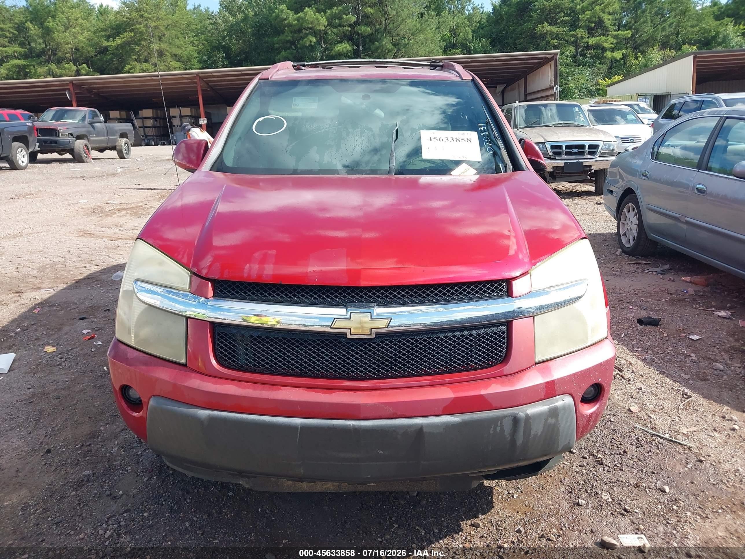 2006 Chevrolet Equinox Lt Burgundy vin: 2CNDL63F766070831
