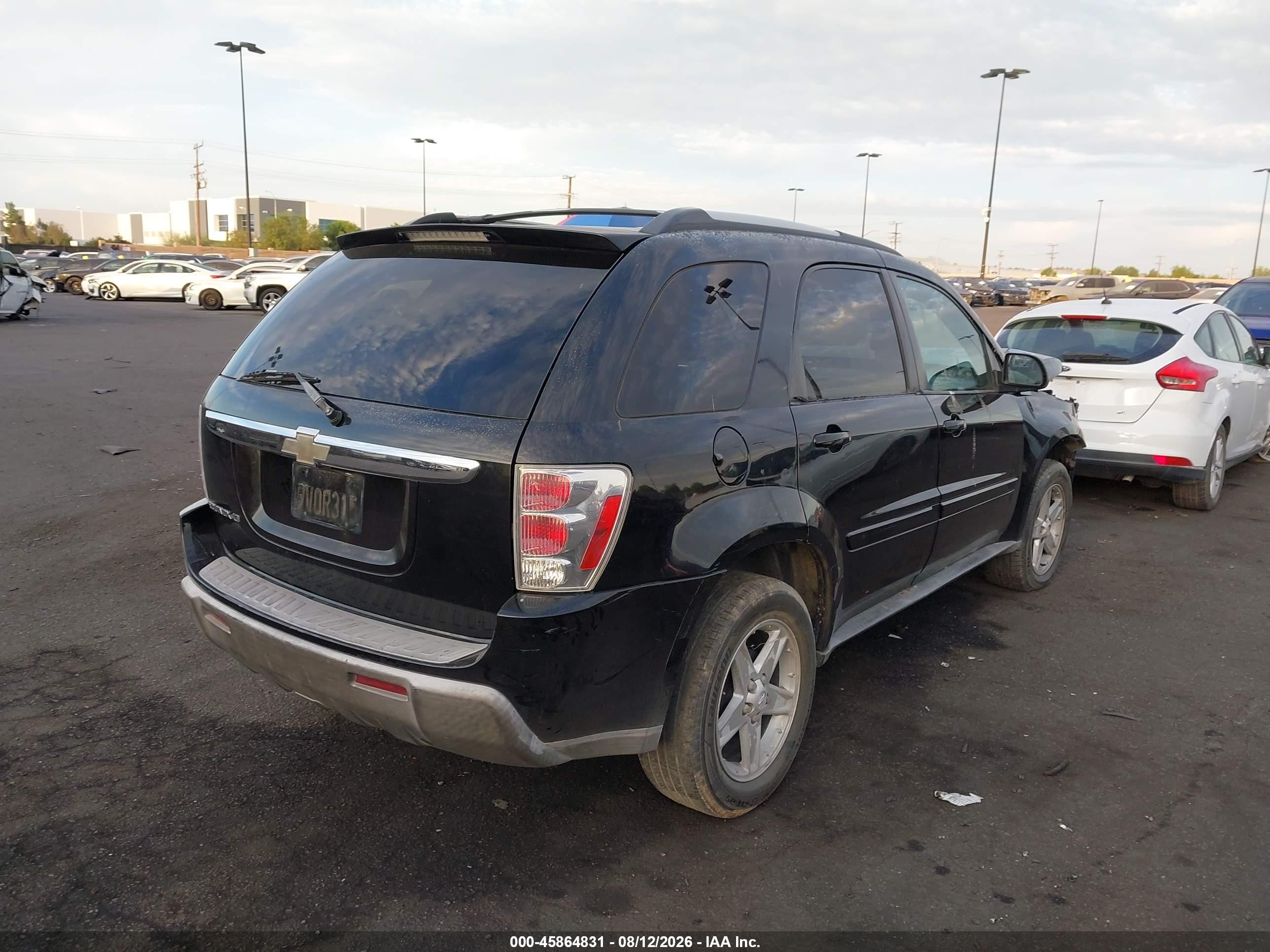 2005 Chevrolet Equinox Lt Black vin: 2CNDL63F856182634