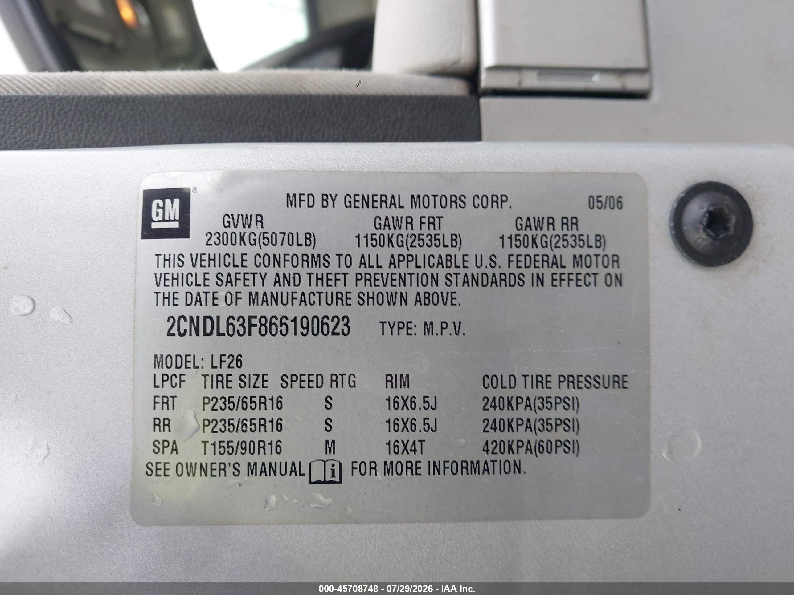 2006 Chevrolet Equinox Lt Silver vin: 2CNDL63F866190623