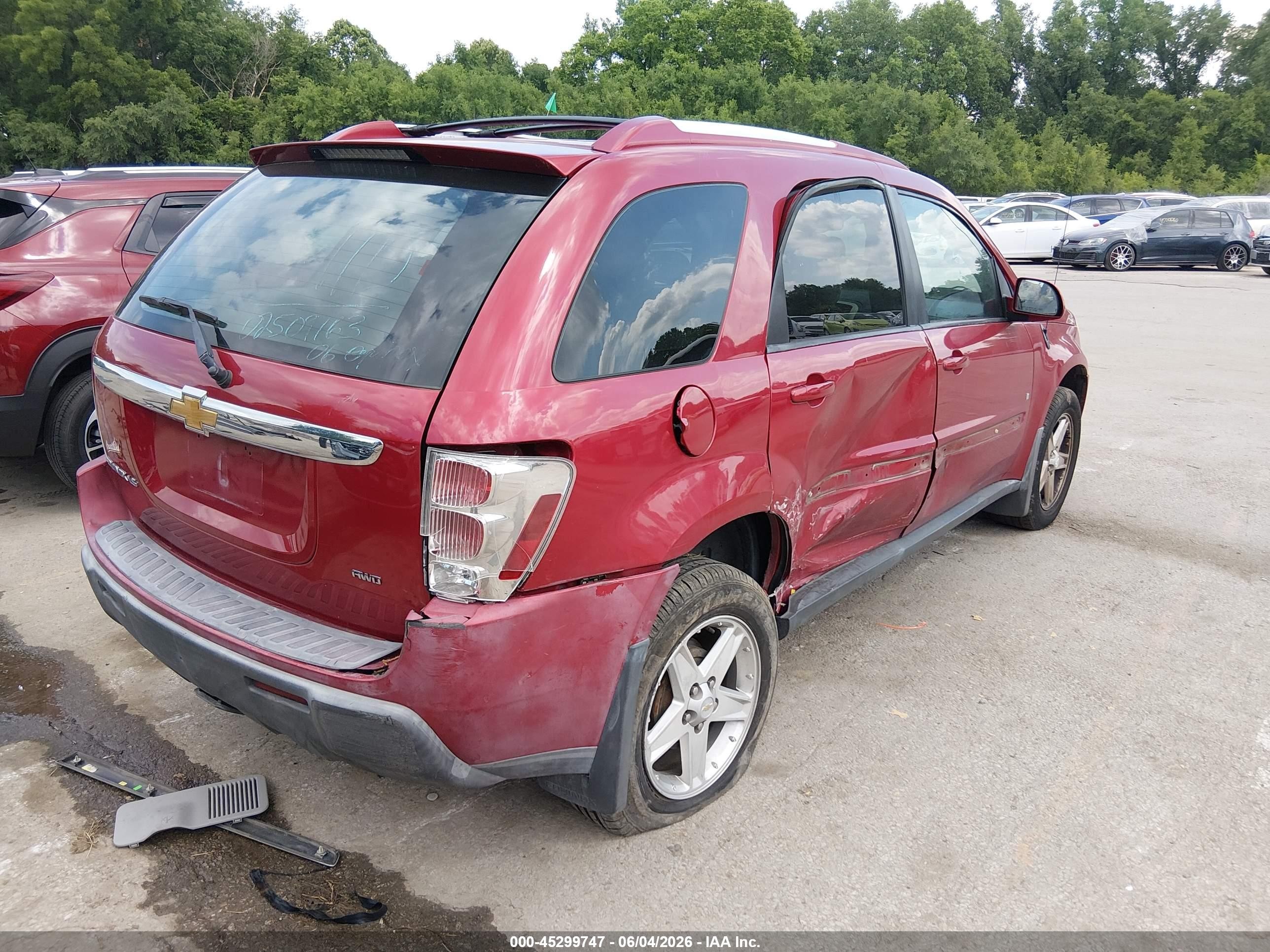 2006 Chevrolet Equinox Lt Красный vin: 2CNDL63F966172471