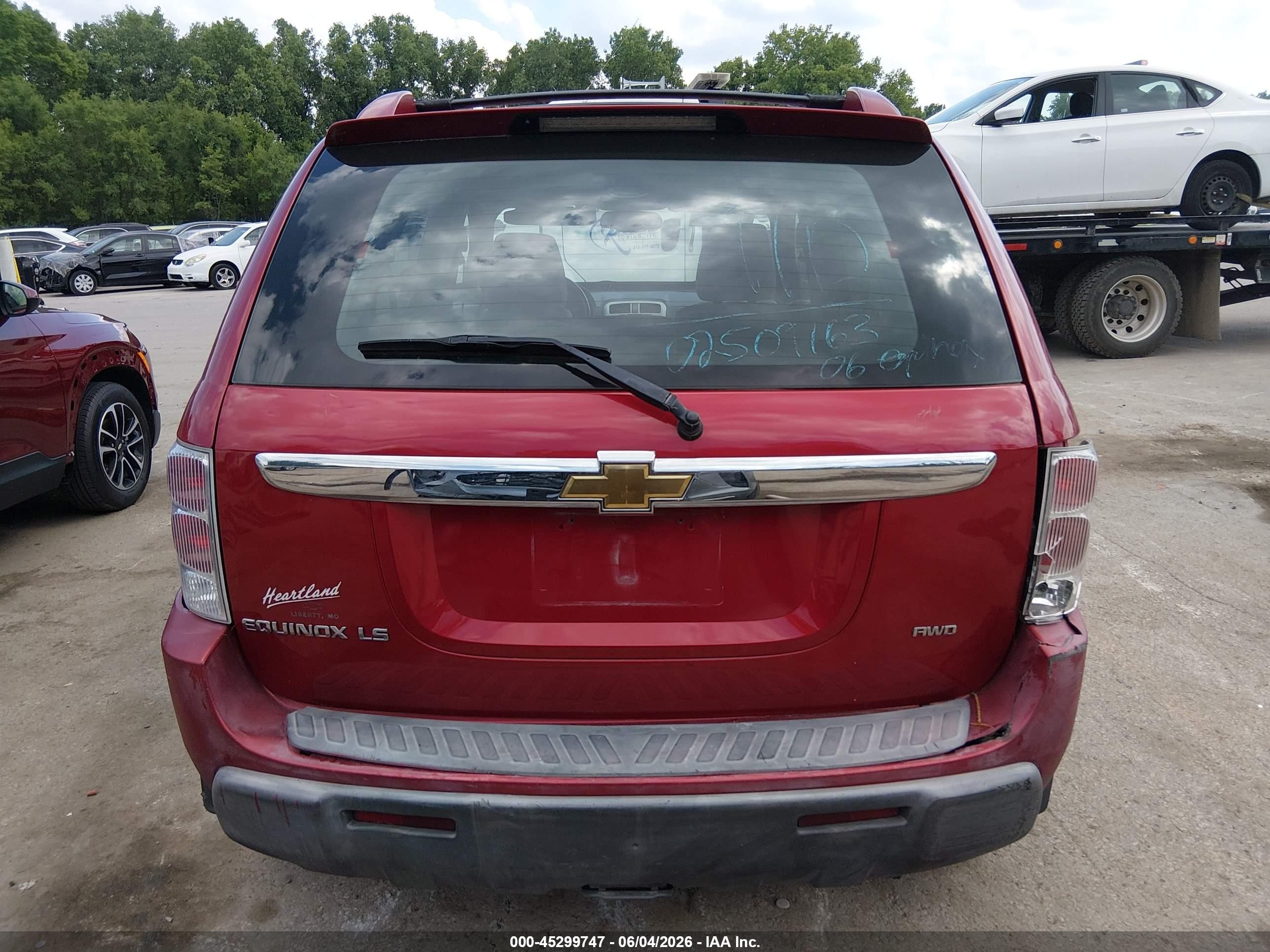 2006 Chevrolet Equinox Lt Красный vin: 2CNDL63F966172471