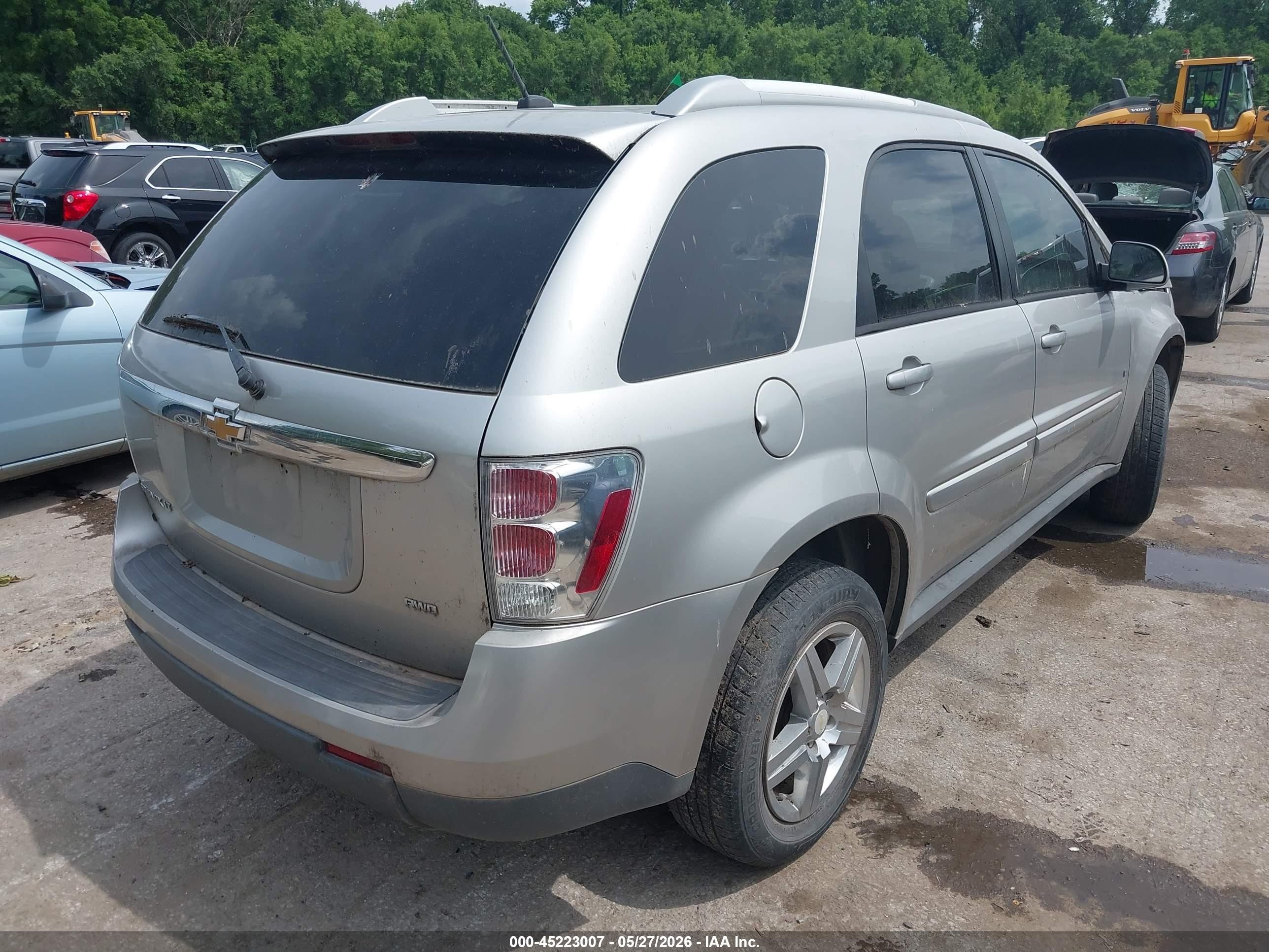 2008 Chevrolet Equinox Lt Silver vin: 2CNDL63F986345635