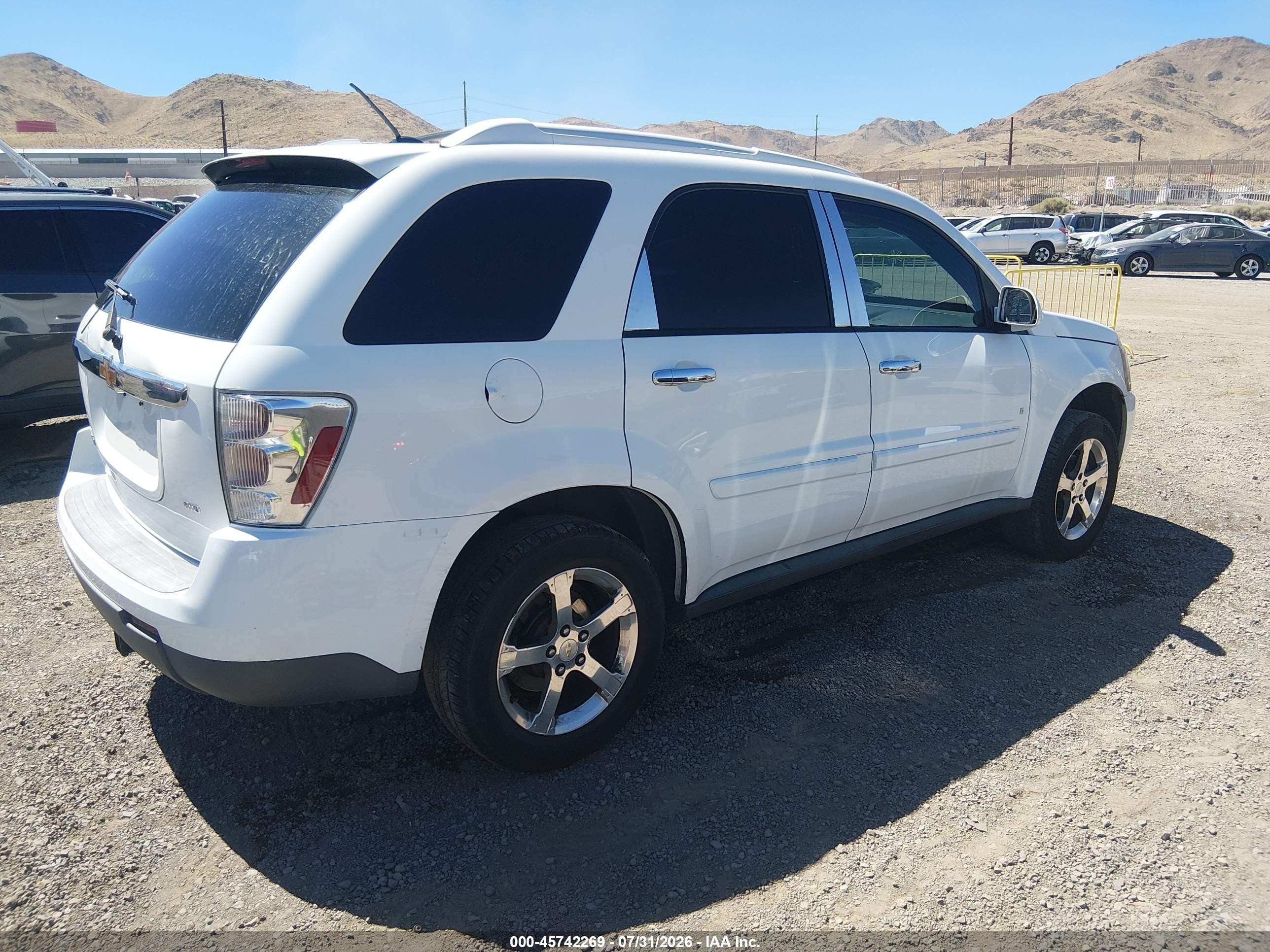 2007 Chevrolet Equinox Lt White vin: 2CNDL73F076067485