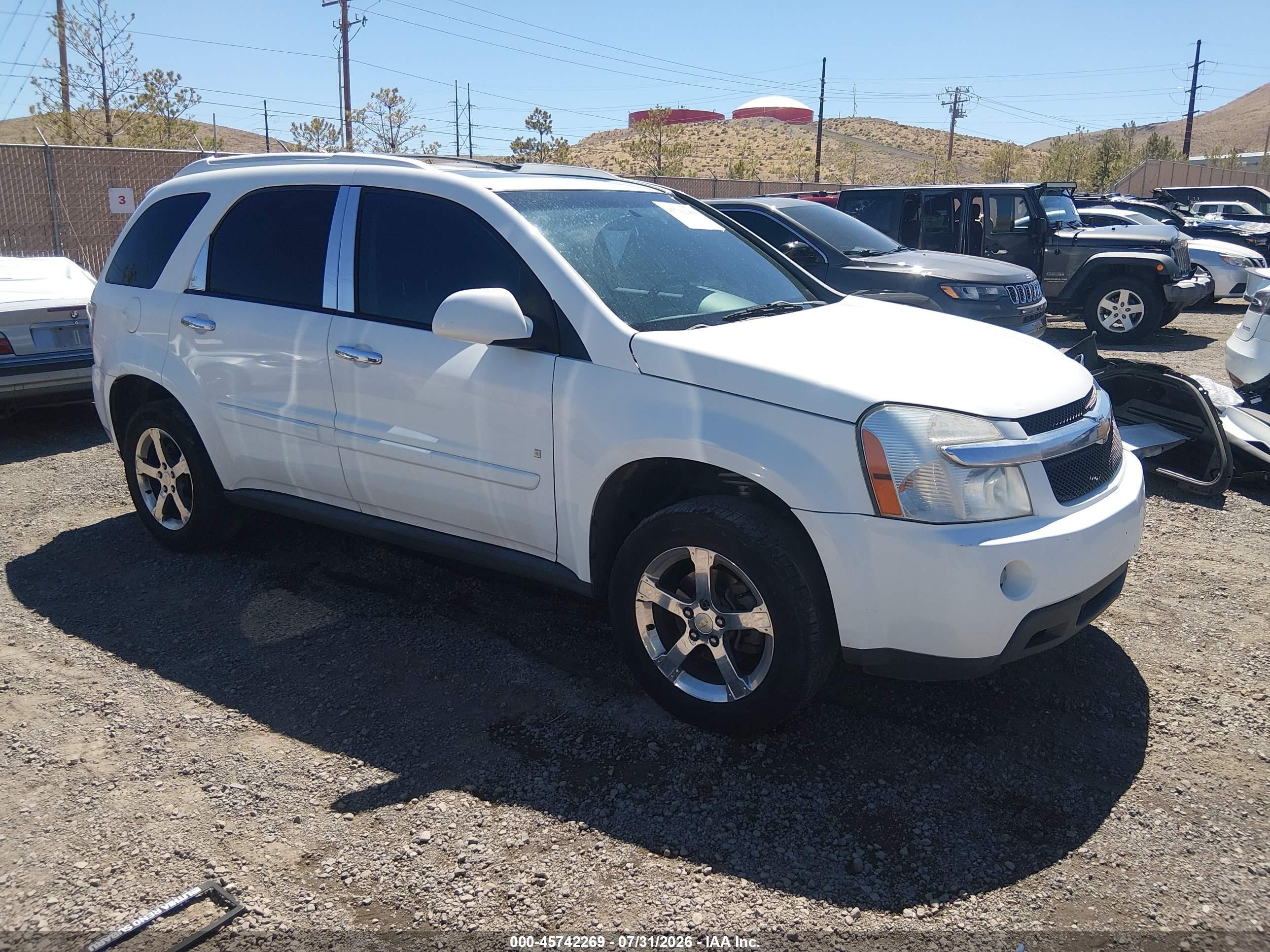 2007 Chevrolet Equinox Lt White vin: 2CNDL73F076067485
