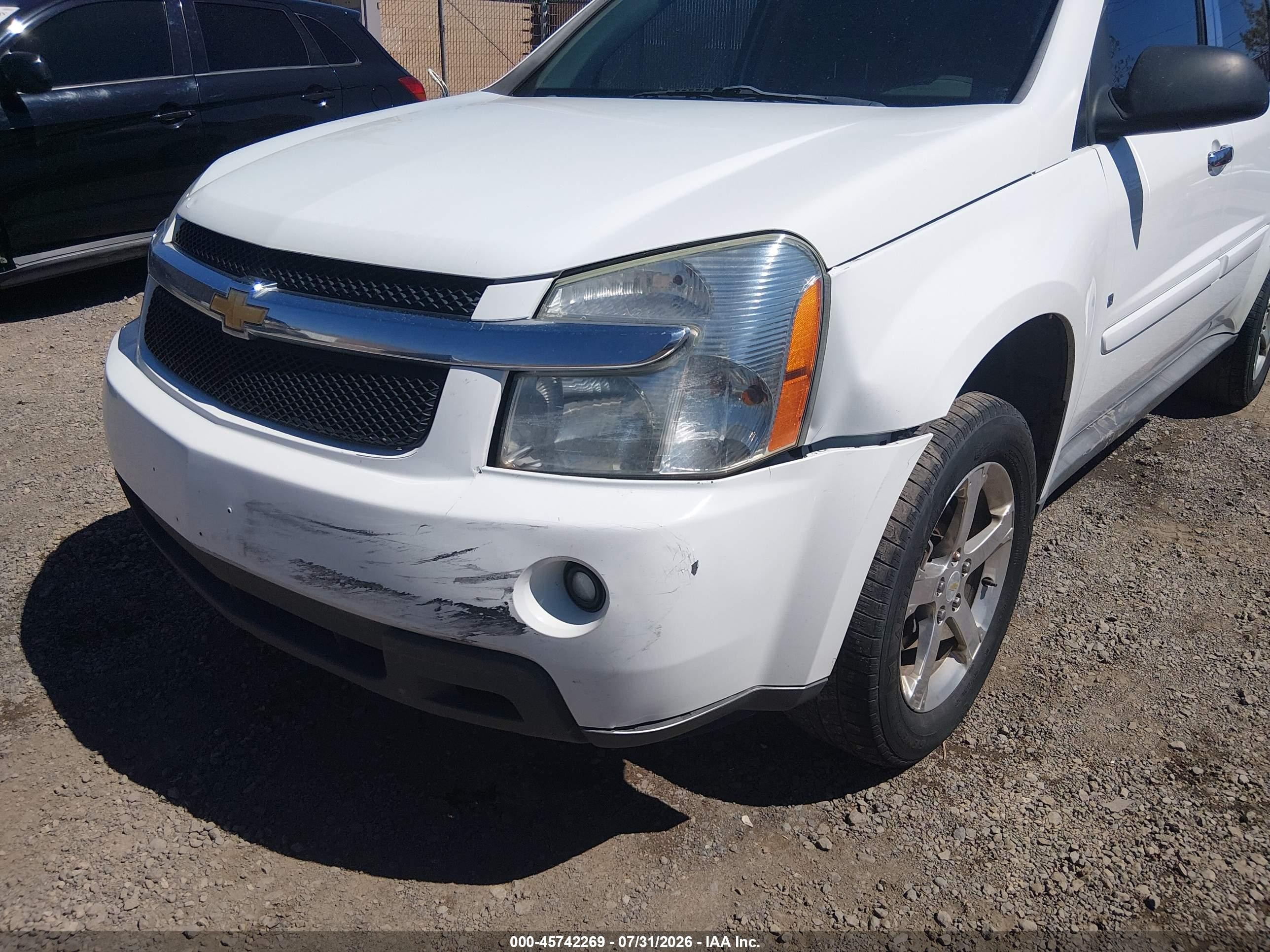 2007 Chevrolet Equinox Lt White vin: 2CNDL73F076067485