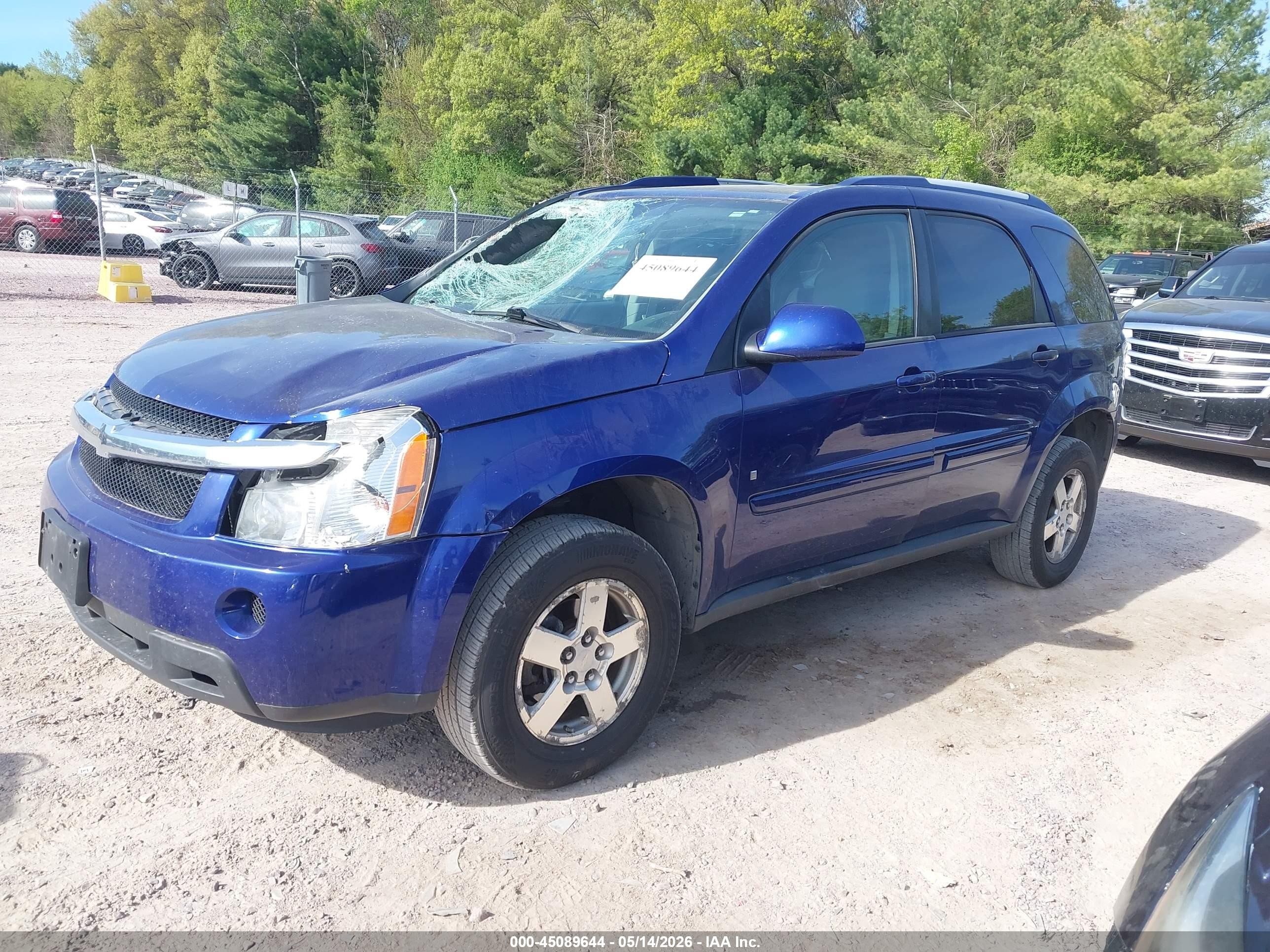 2007 Chevrolet Equinox Lt Blue vin: 2CNDL73F176038447