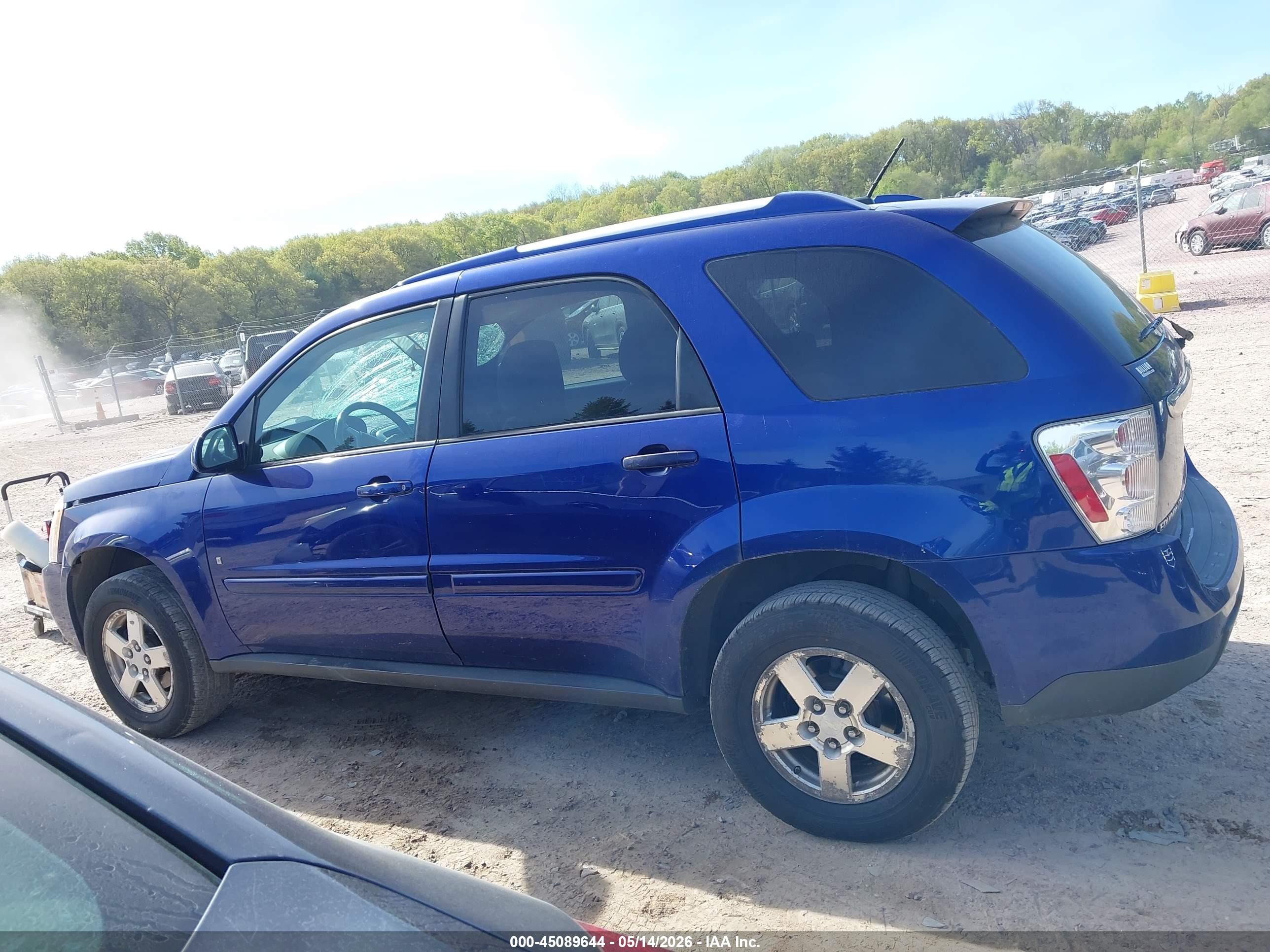 2007 Chevrolet Equinox Lt Blue vin: 2CNDL73F176038447