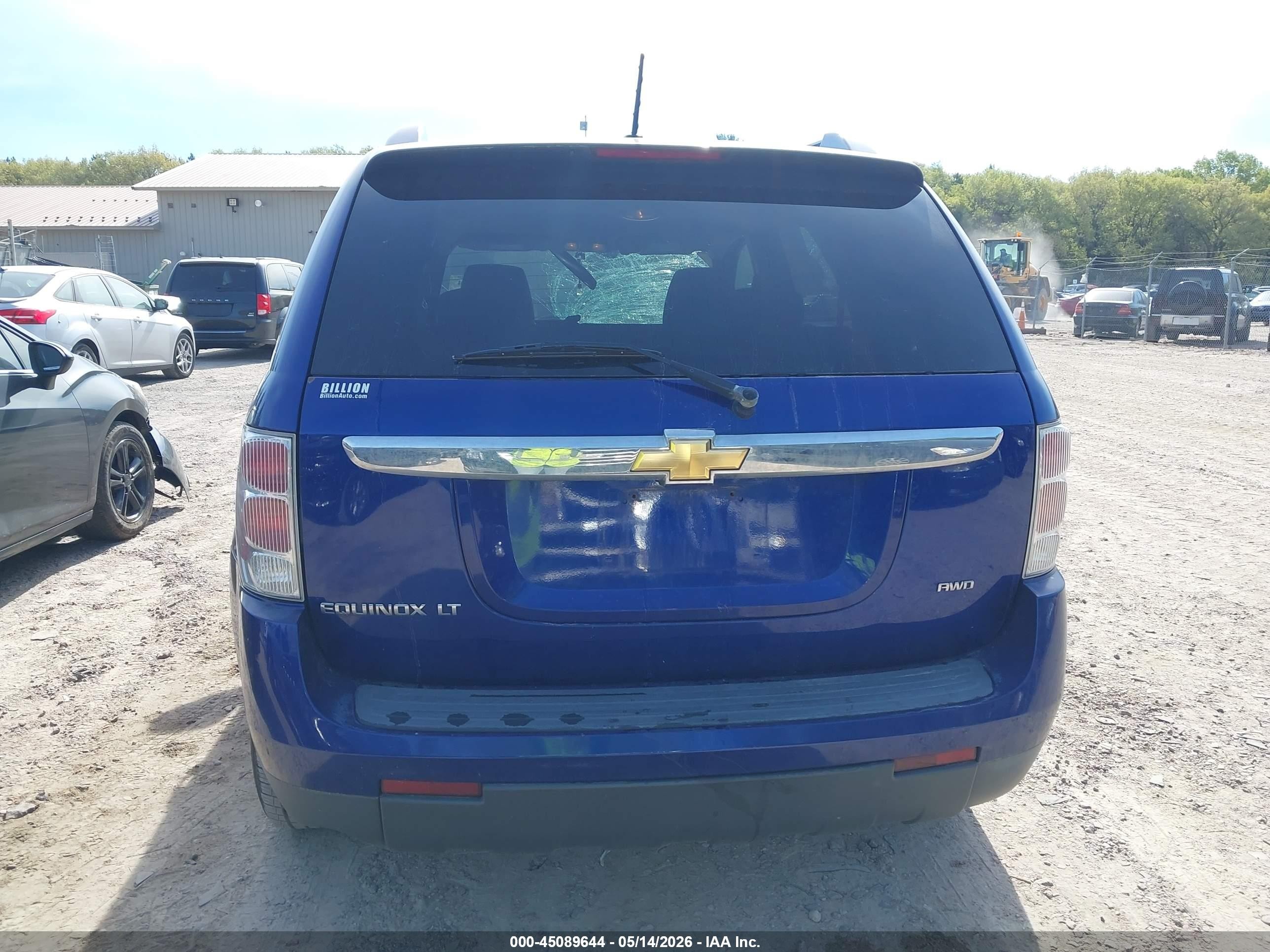 2007 Chevrolet Equinox Lt Blue vin: 2CNDL73F176038447