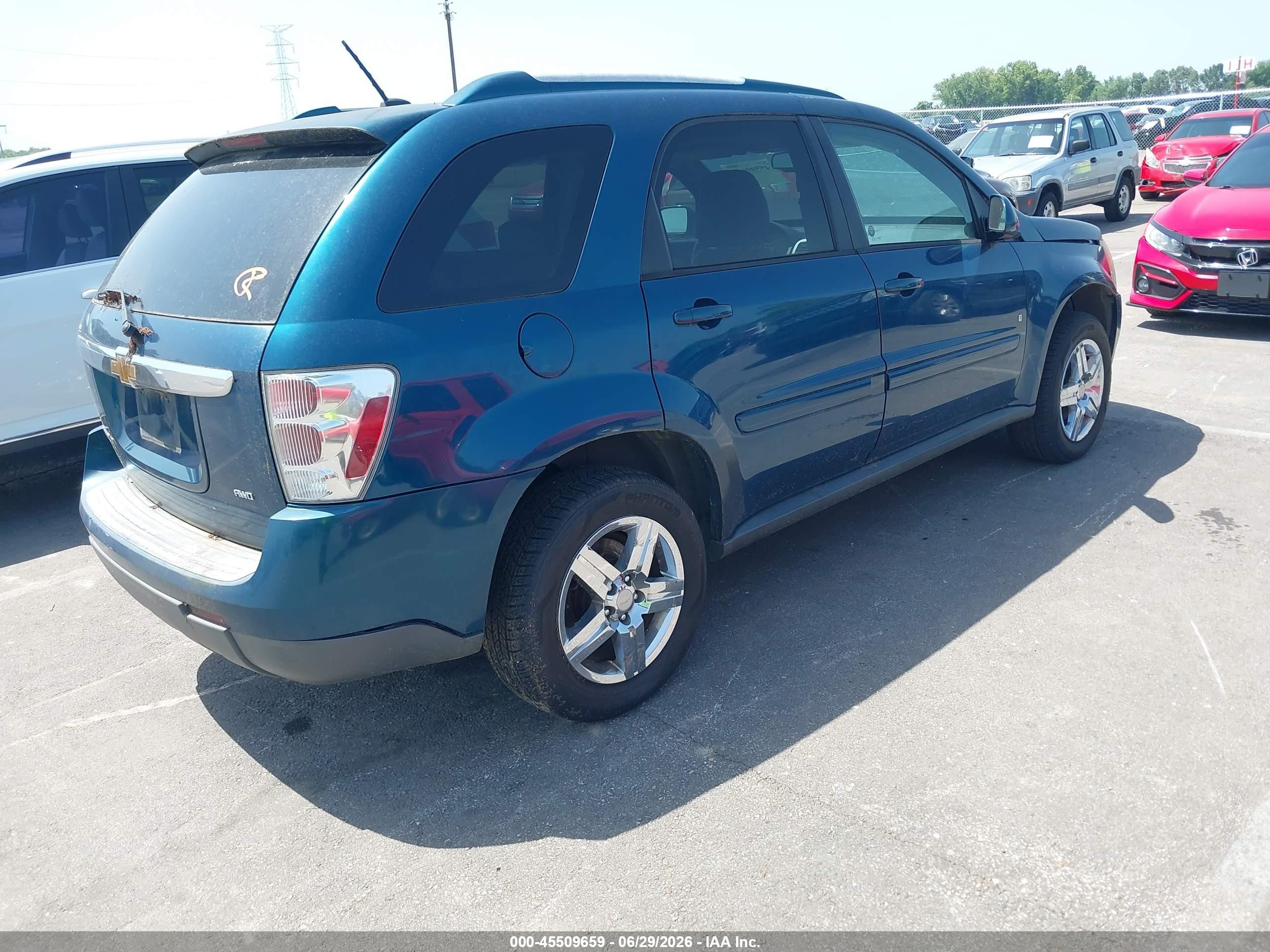 2007 Chevrolet Equinox Lt Blue vin: 2CNDL73F176232055