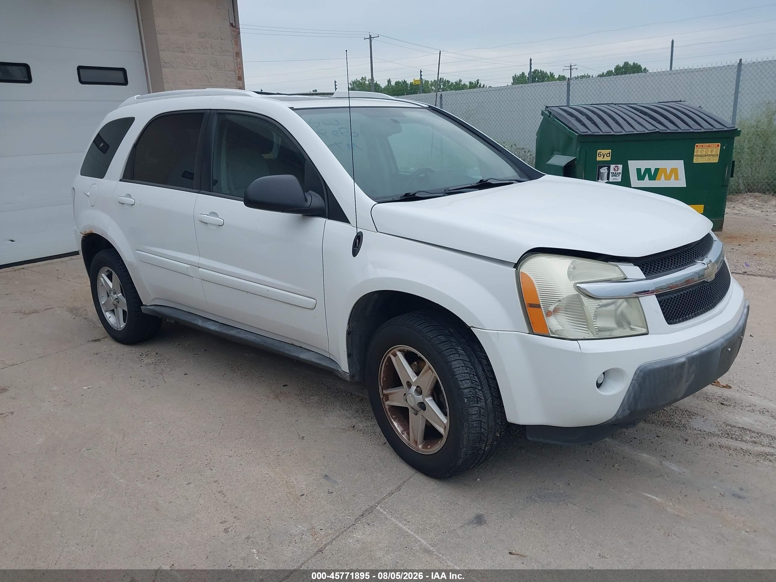 2005 Chevrolet Equinox Lt White vin: 2CNDL73F256054282