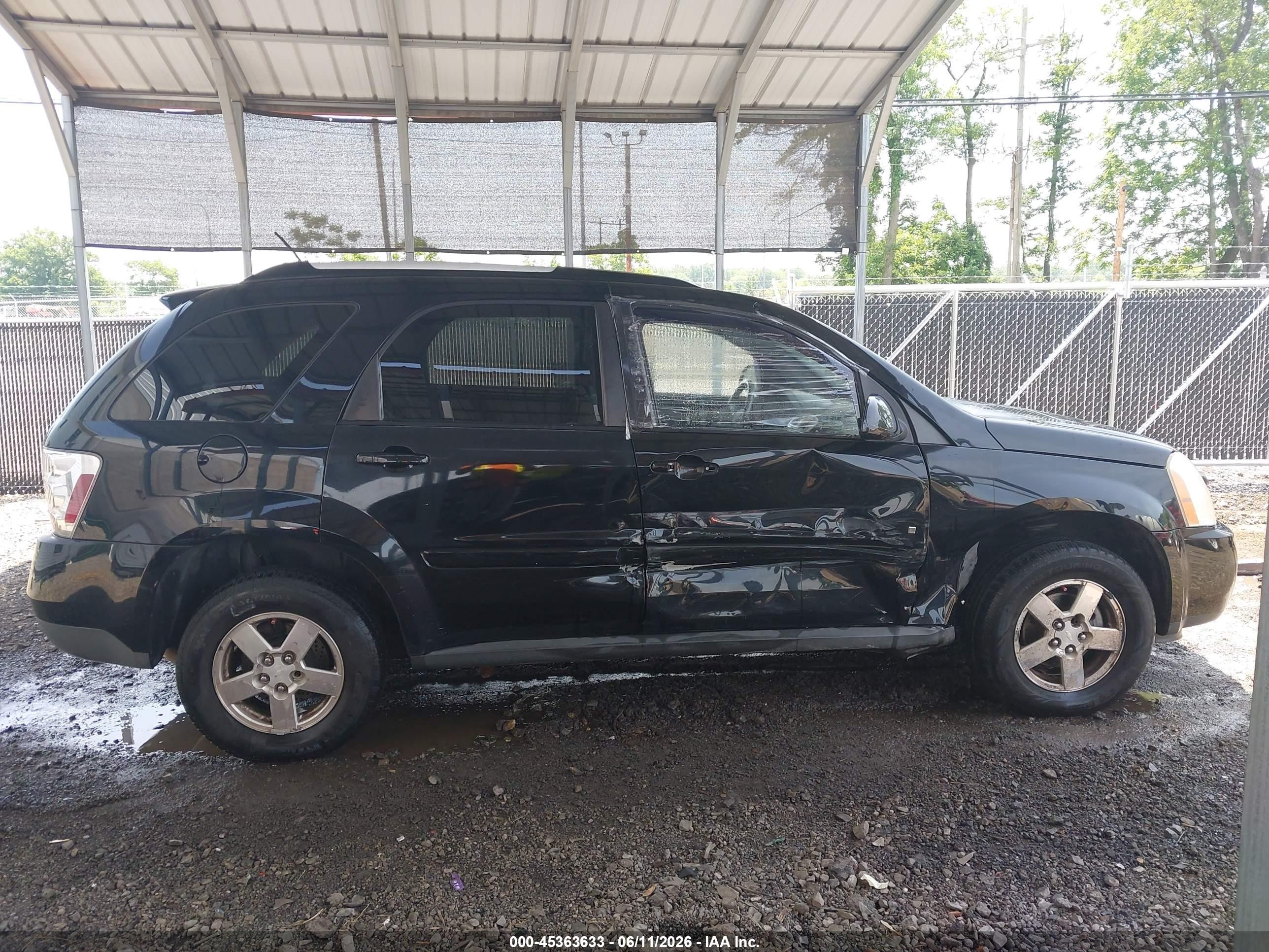 2007 Chevrolet Equinox Lt Black vin: 2CNDL73F276060134