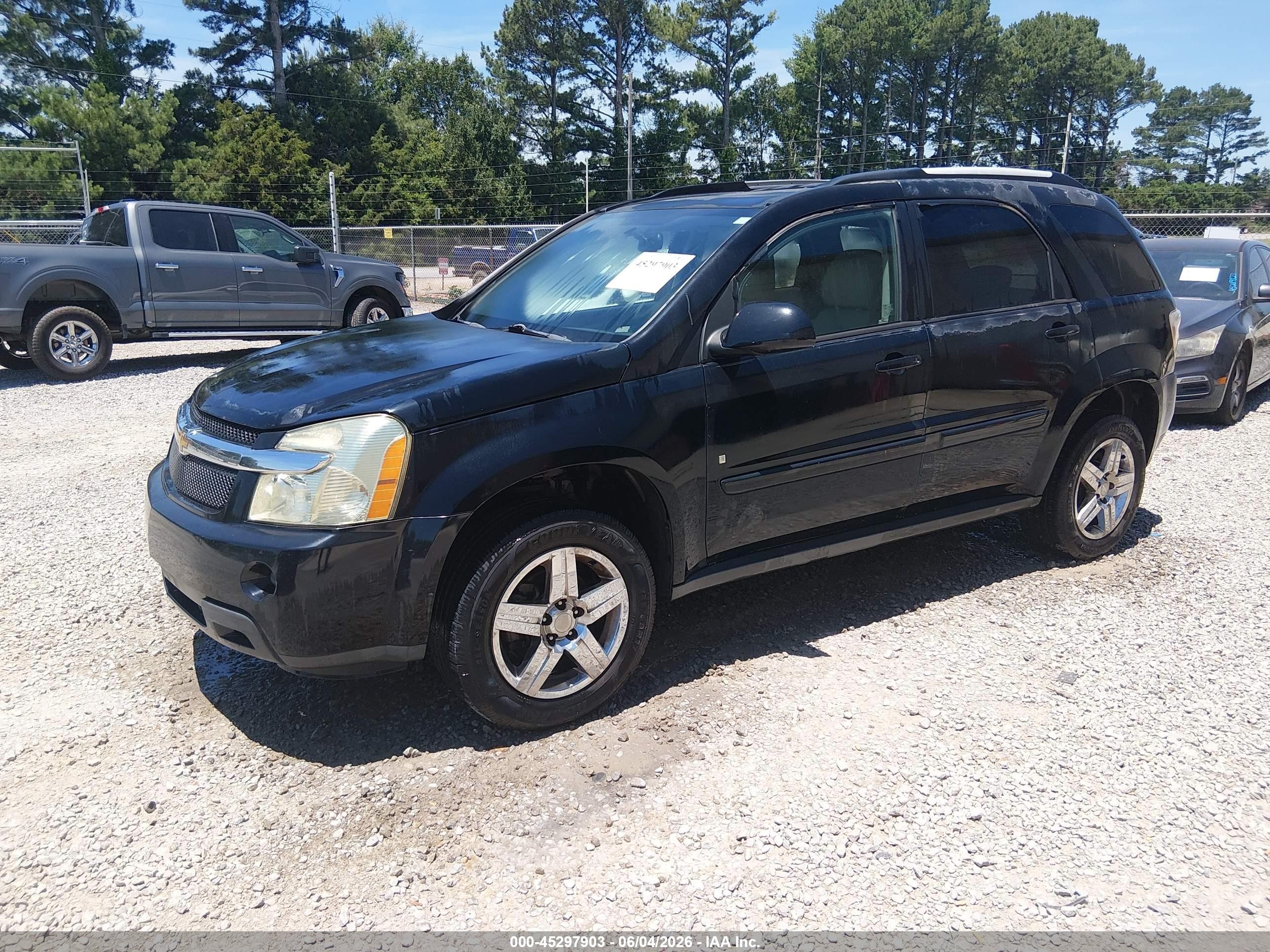 2007 Chevrolet Equinox Lt Black vin: 2CNDL73F276231481
