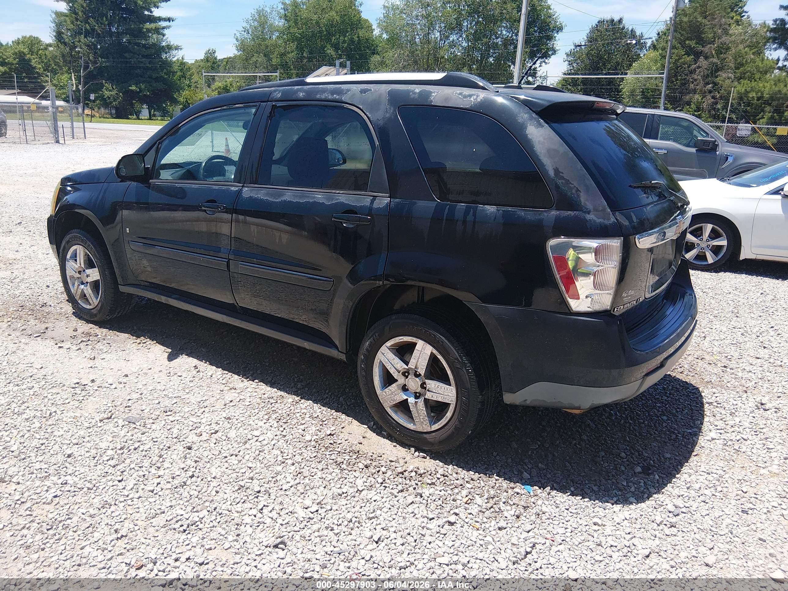 2007 Chevrolet Equinox Lt Black vin: 2CNDL73F276231481