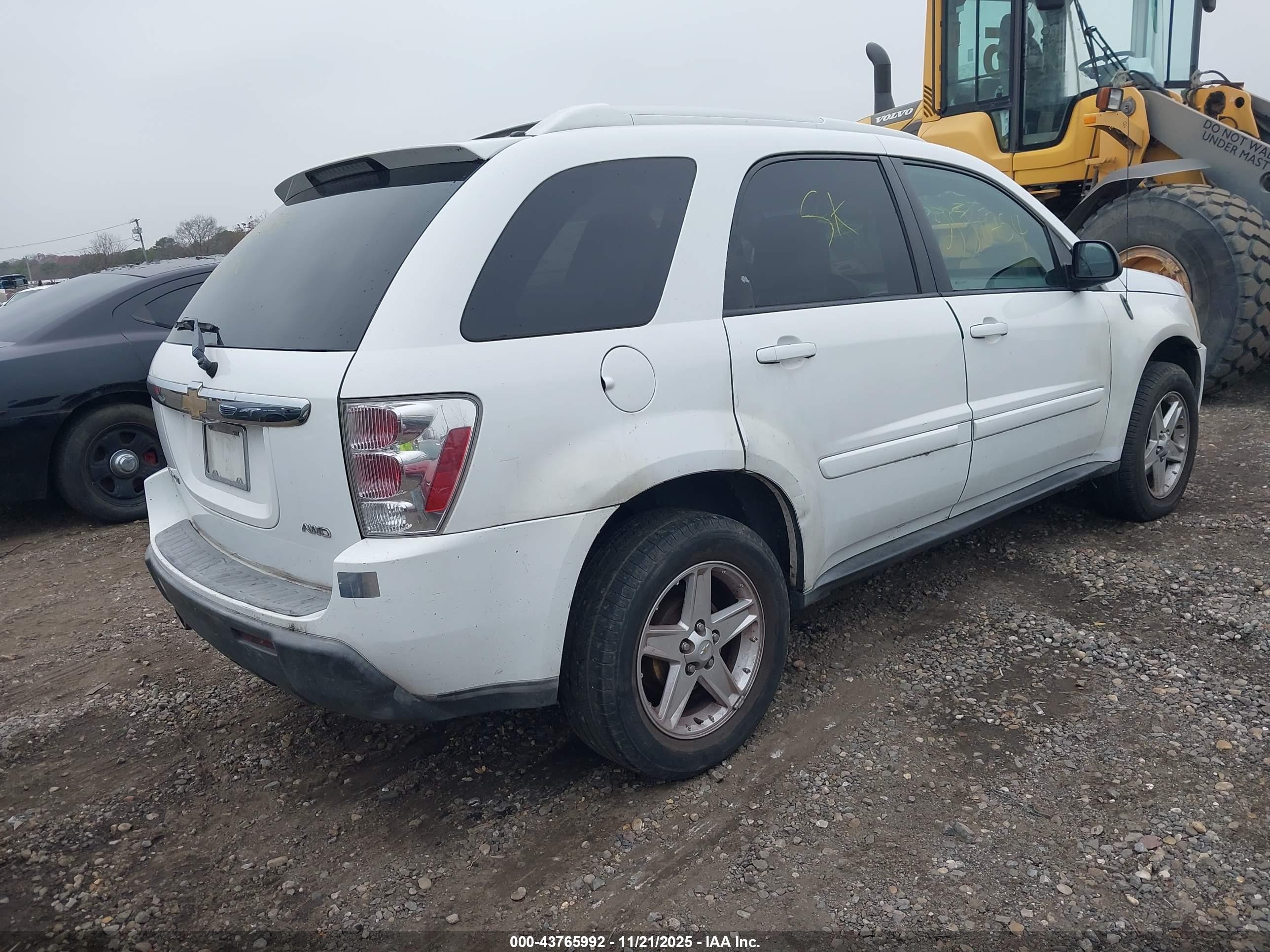 2005 Chevrolet Equinox Lt White vin: 2CNDL73F356087856