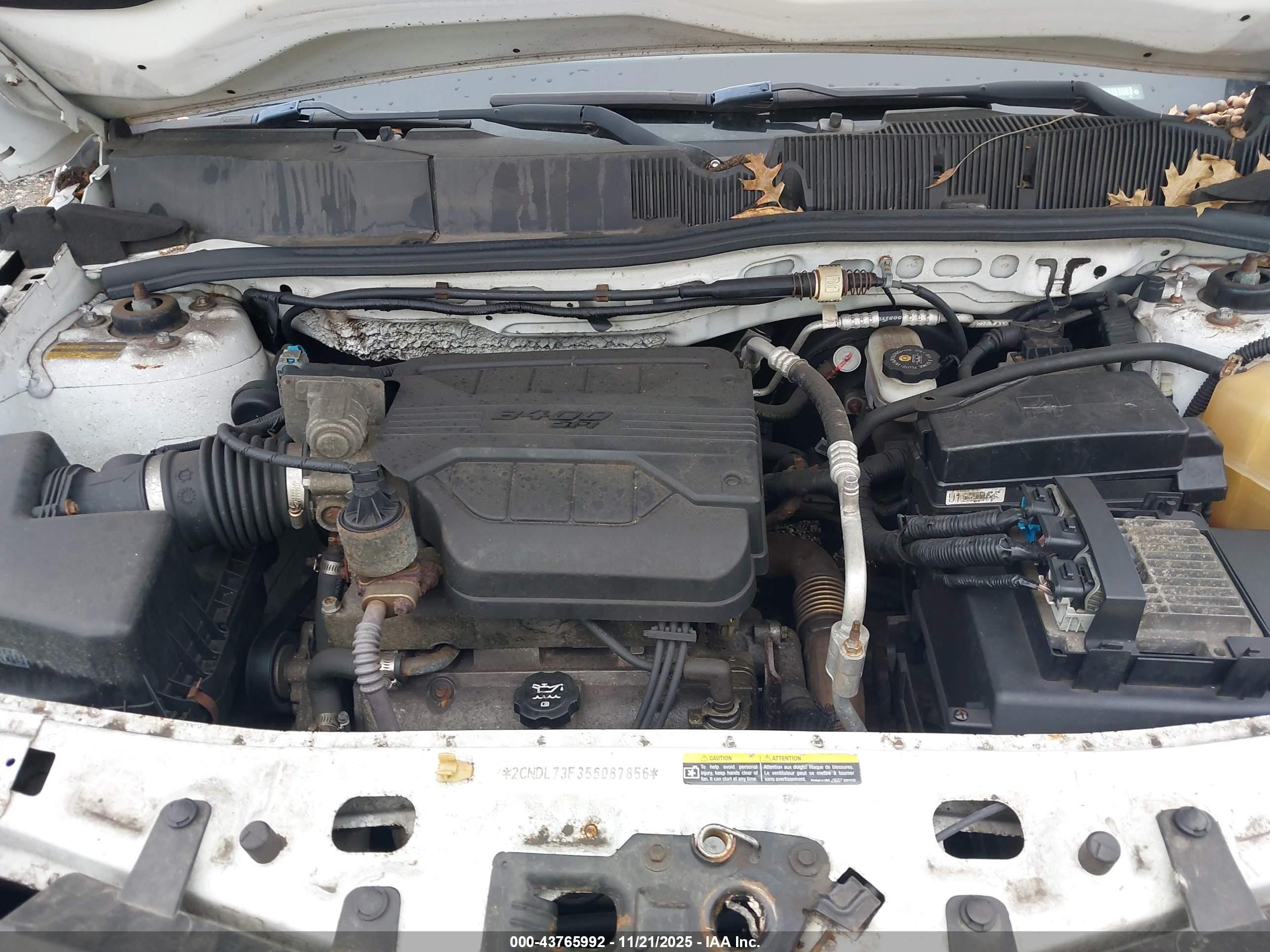 2005 Chevrolet Equinox Lt White vin: 2CNDL73F356087856