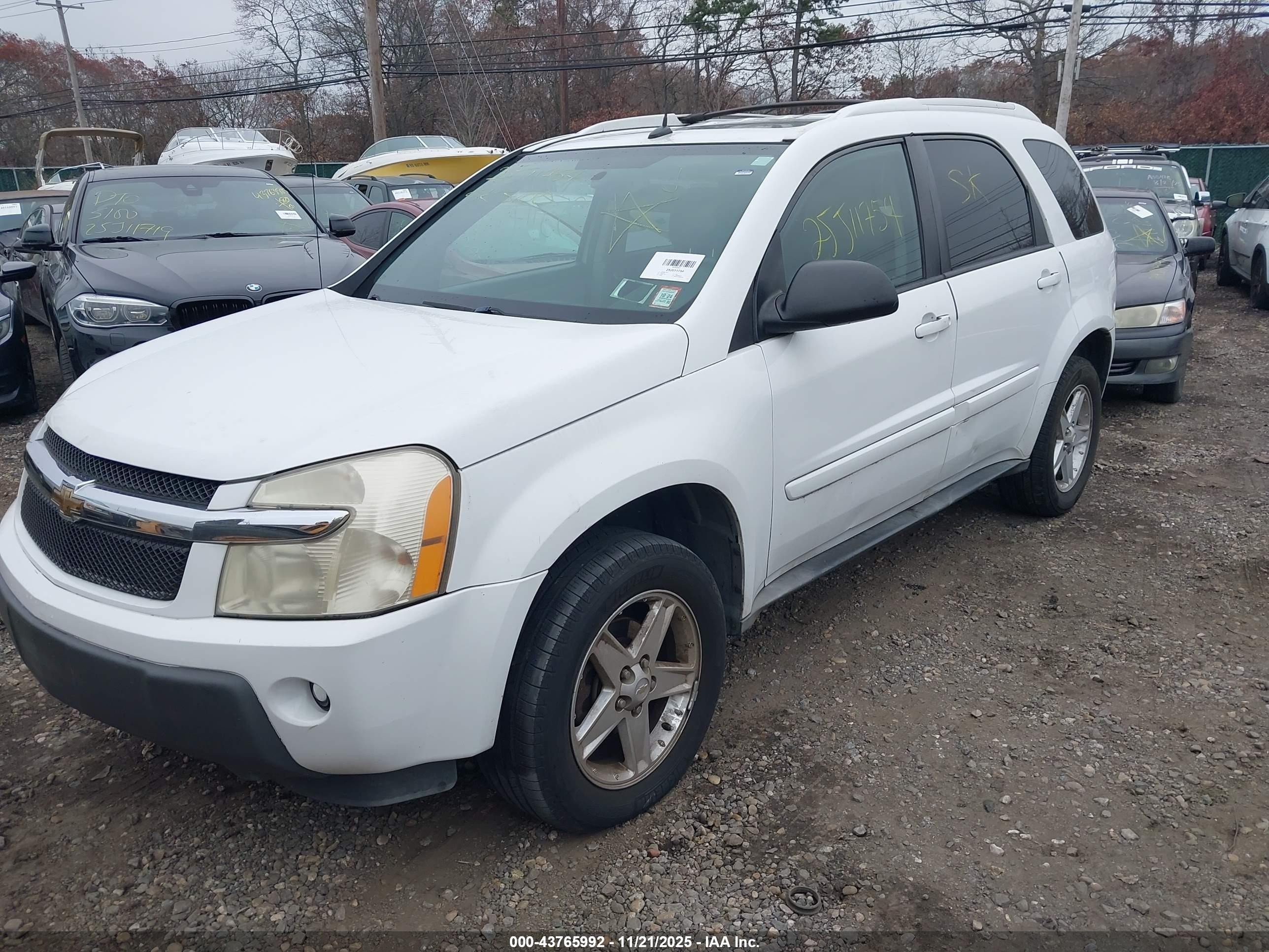 2005 Chevrolet Equinox Lt White vin: 2CNDL73F356087856