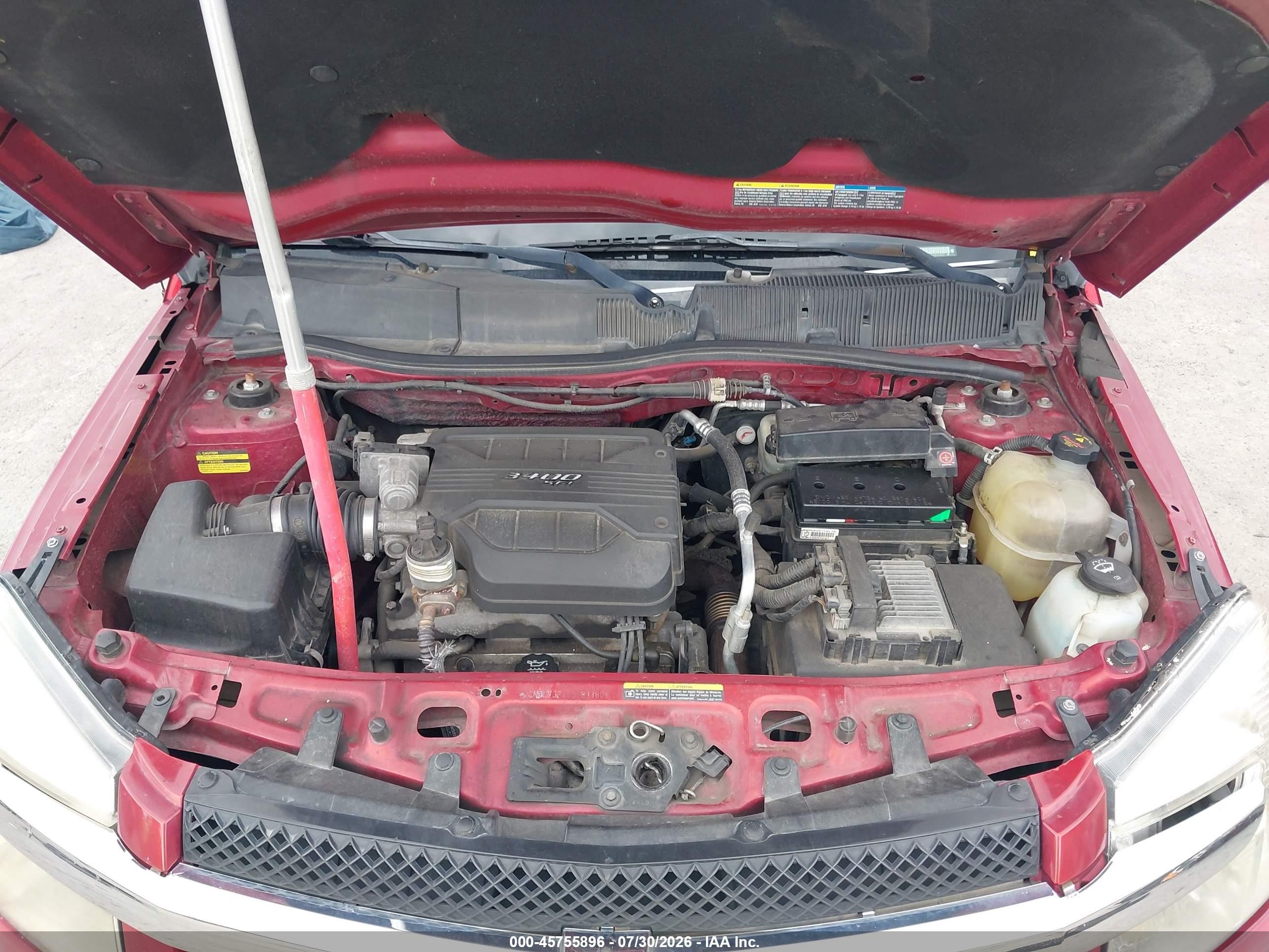 2005 Chevrolet Equinox Lt Красный vin: 2CNDL73F456181180