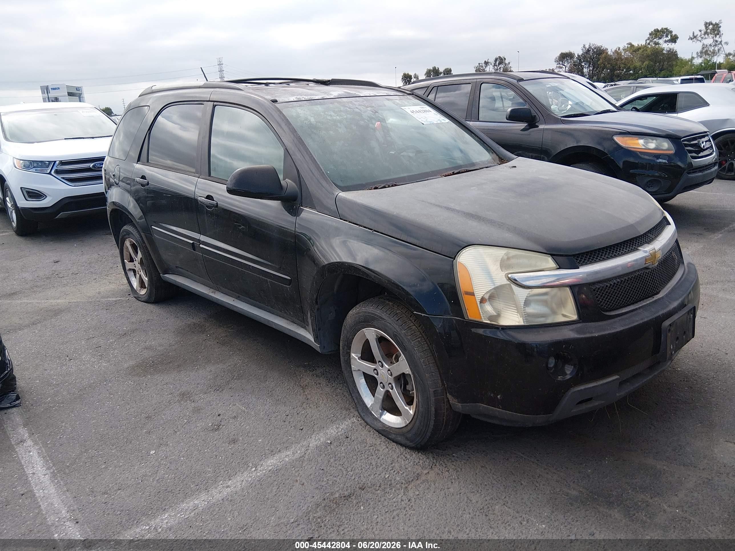 2007 Chevrolet Equinox Lt Black vin: 2CNDL73F476003644