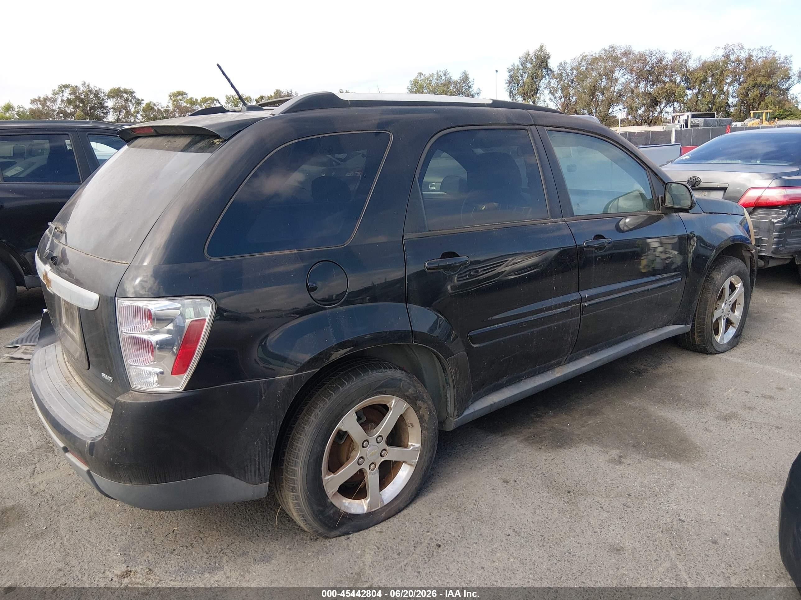 2007 Chevrolet Equinox Lt Black vin: 2CNDL73F476003644