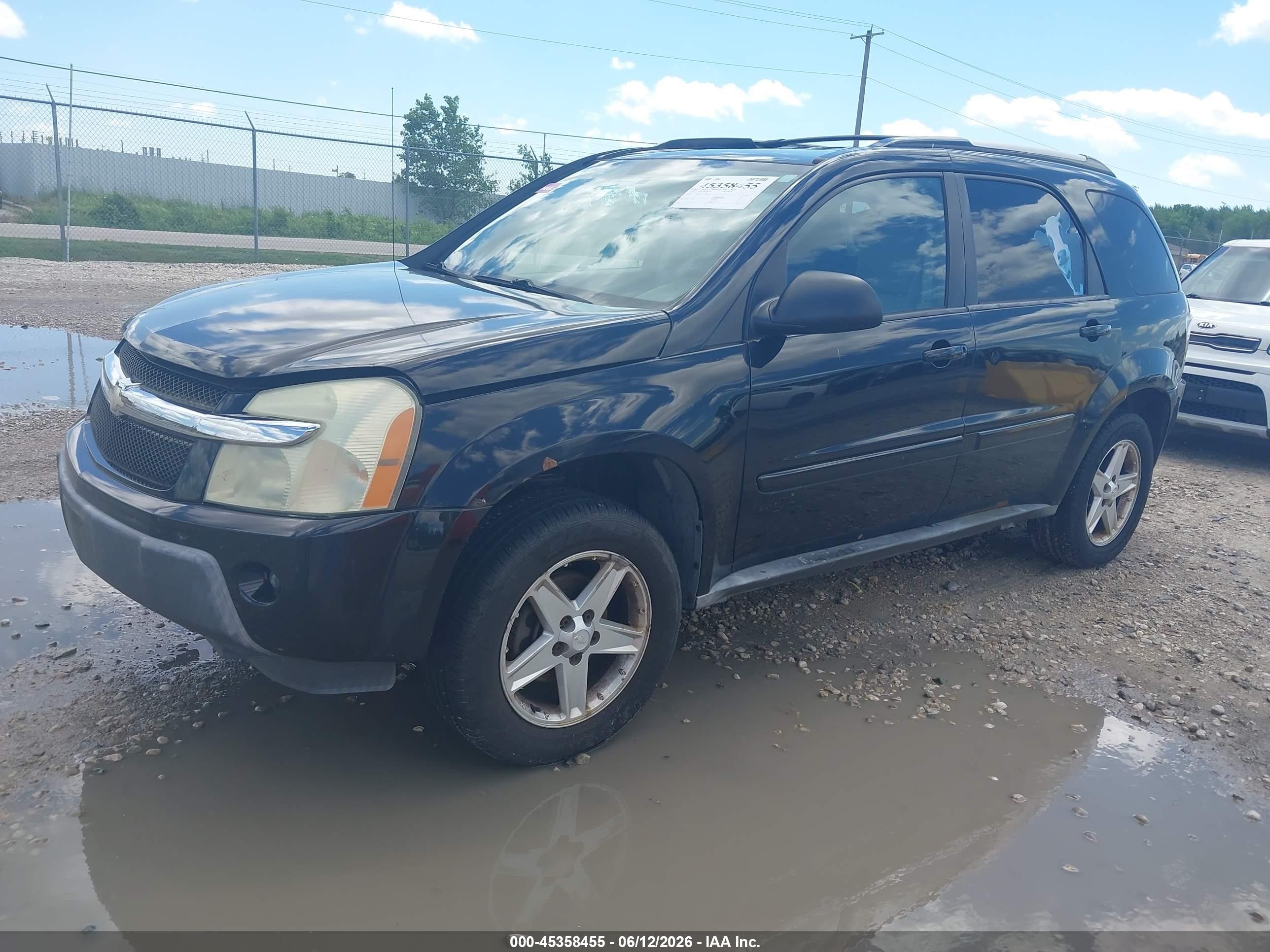 2005 Chevrolet Equinox Lt Black vin: 2CNDL73F656054348