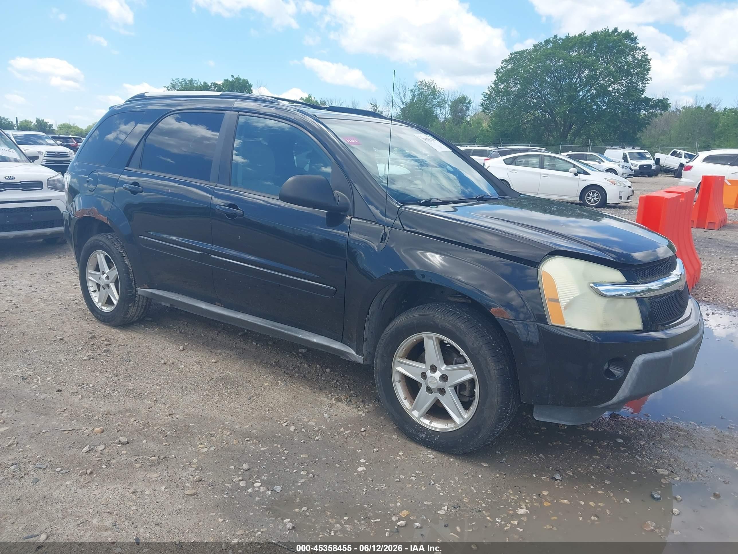2005 Chevrolet Equinox Lt Black vin: 2CNDL73F656054348
