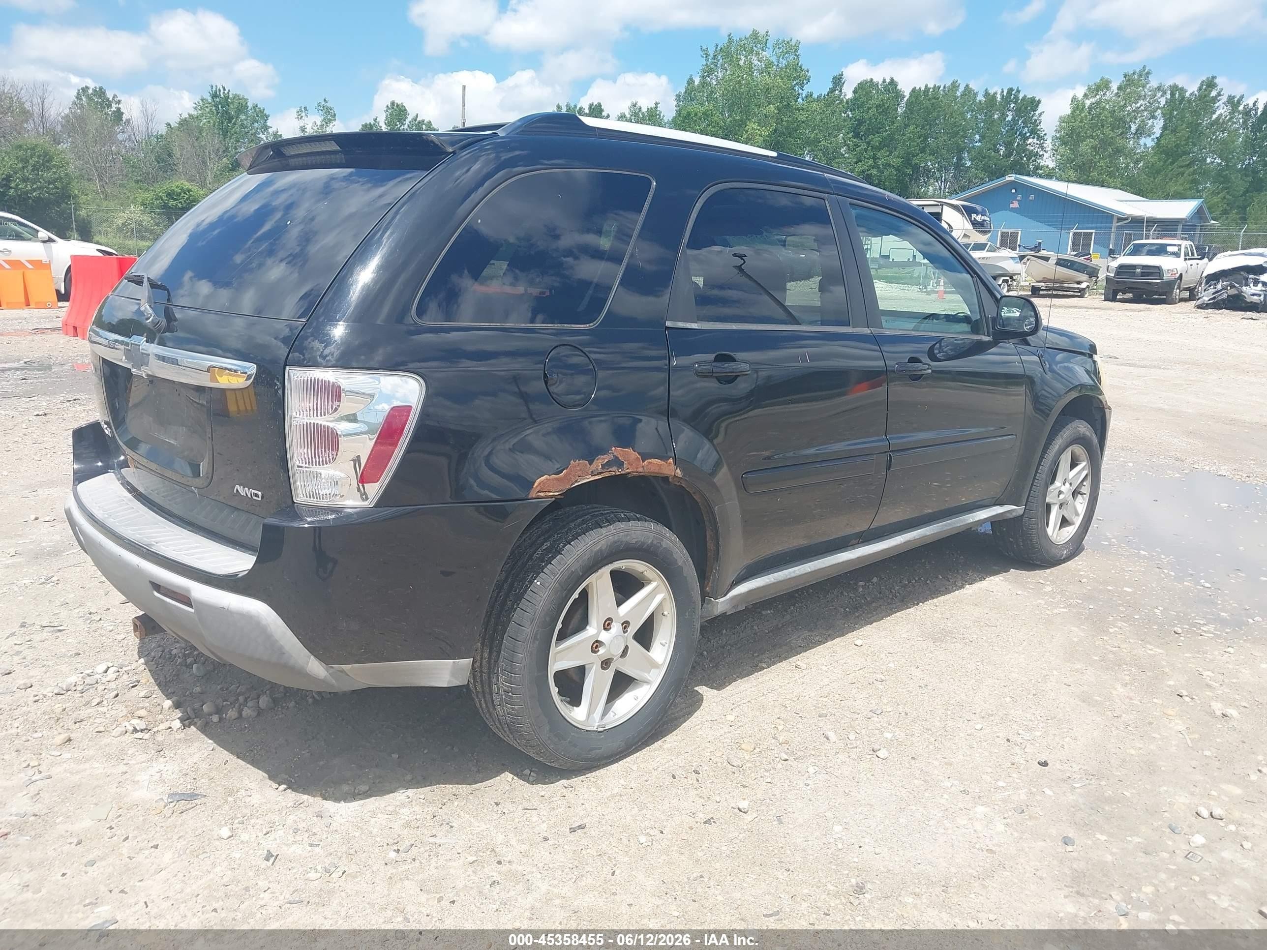 2005 Chevrolet Equinox Lt Black vin: 2CNDL73F656054348
