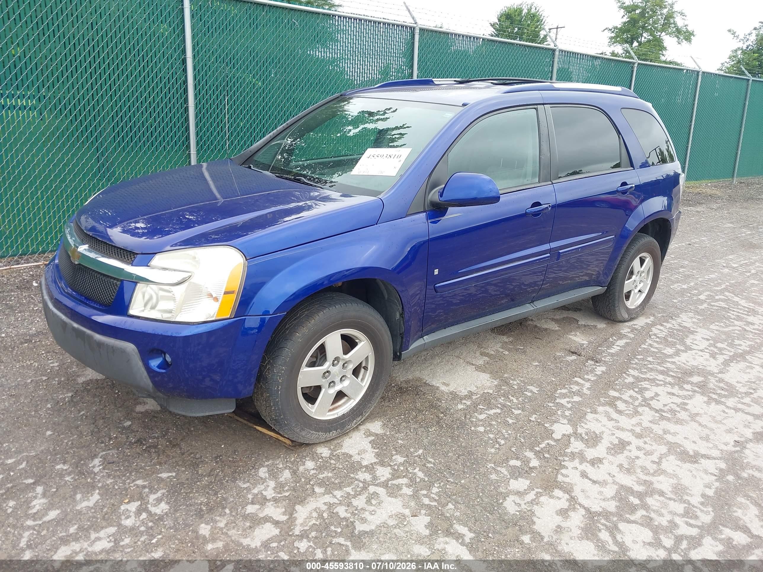 2006 Chevrolet Equinox Lt Blue vin: 2CNDL73F666131821