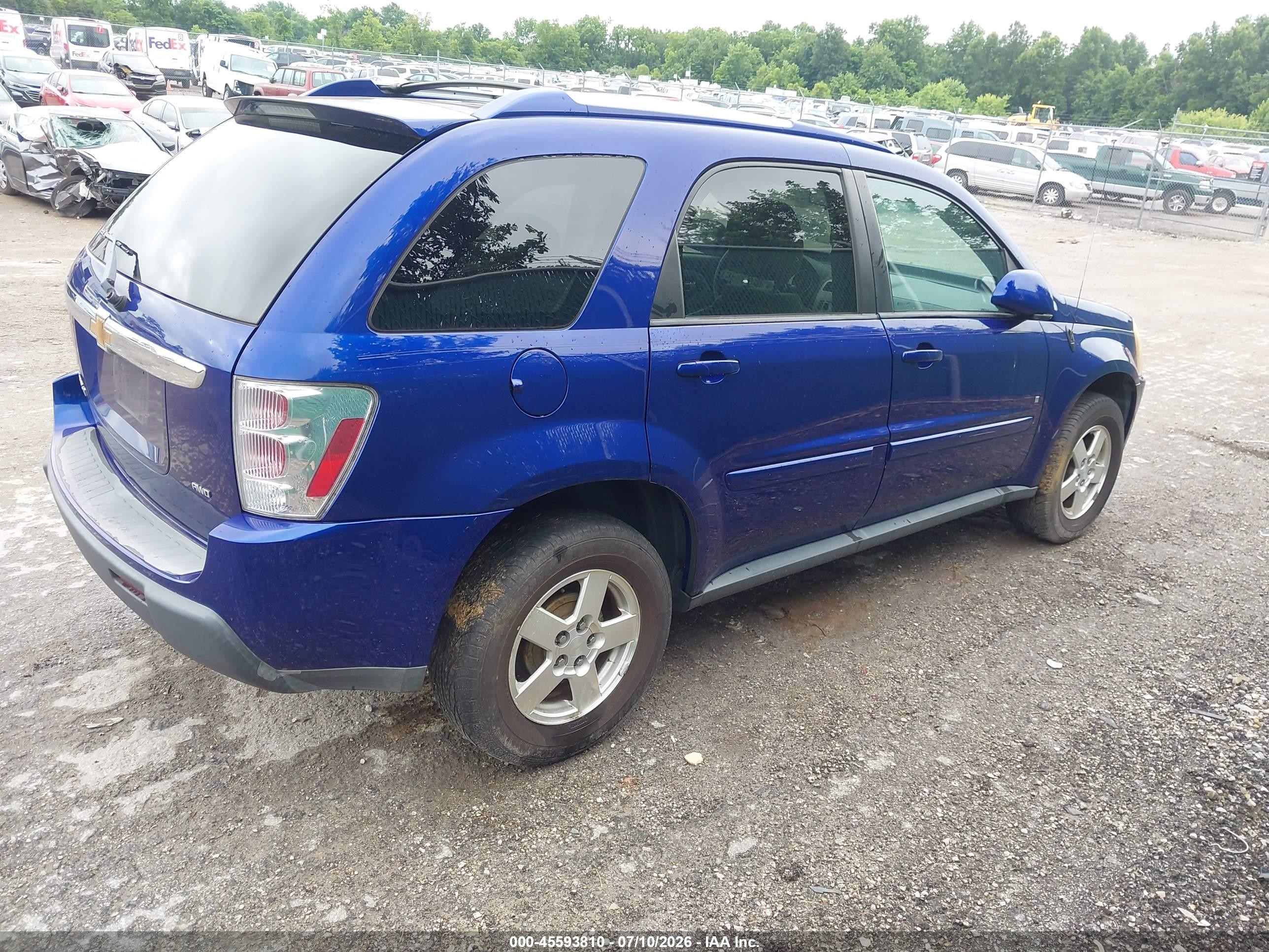 2006 Chevrolet Equinox Lt Blue vin: 2CNDL73F666131821
