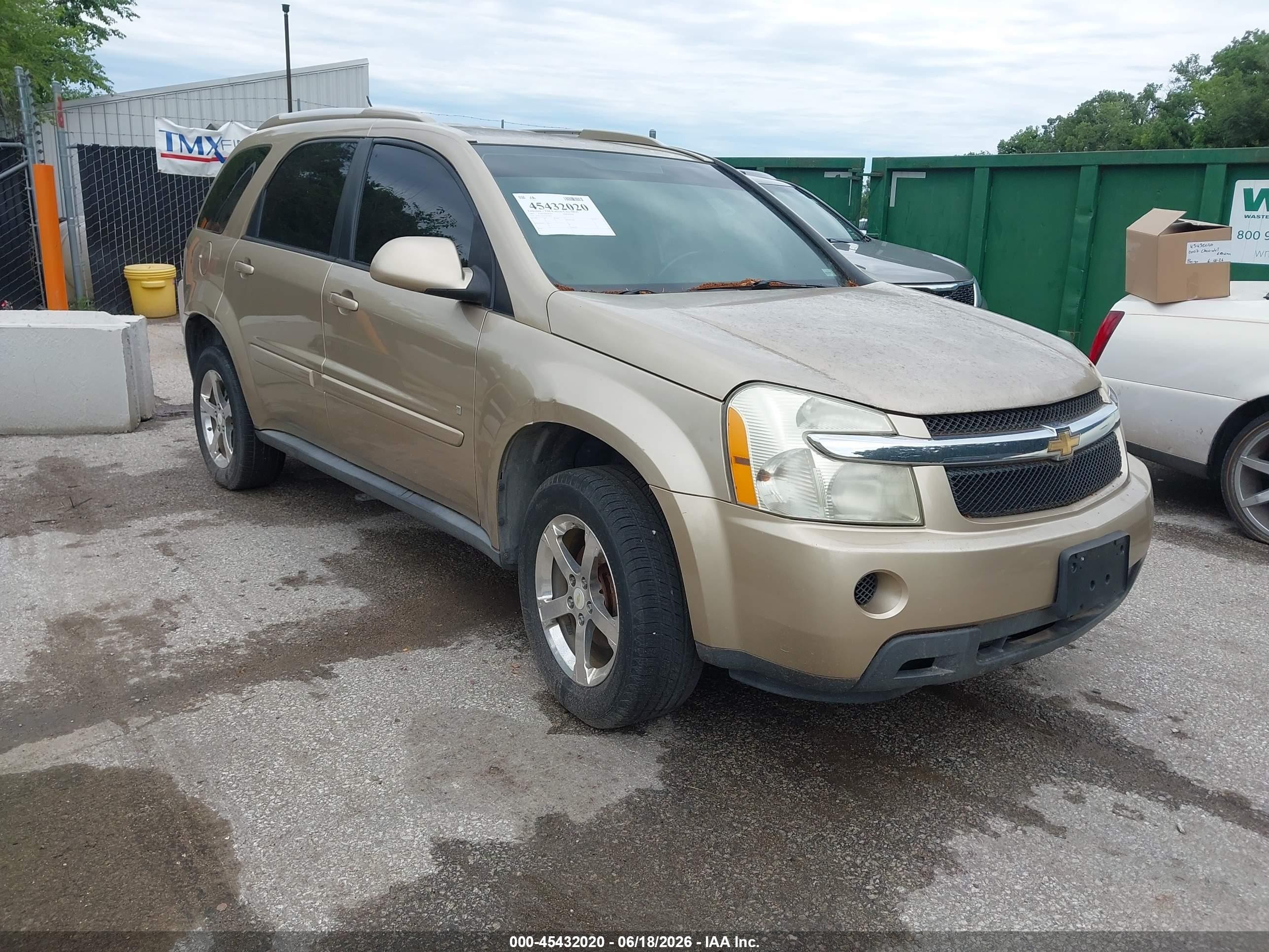 2007 Chevrolet Equinox Lt Beige vin: 2CNDL73F676021854